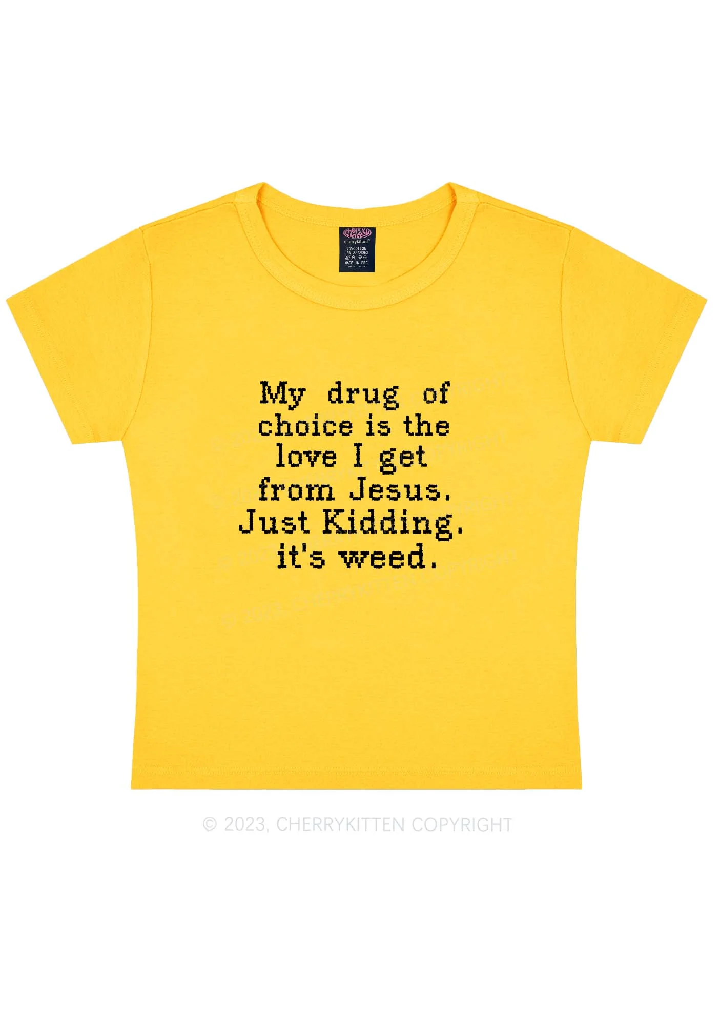 Love From Jesus Y2K Baby Tee Cherrykitten - Image 7