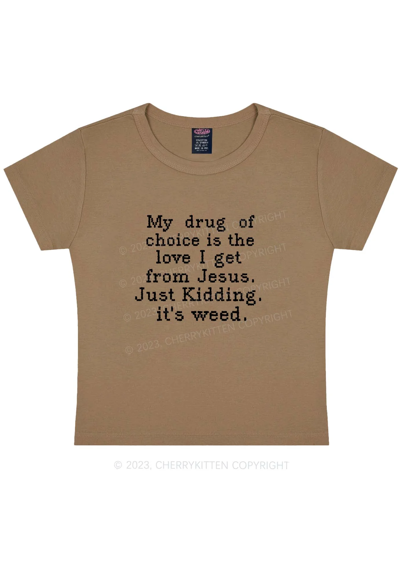 Love From Jesus Y2K Baby Tee Cherrykitten - Image 9