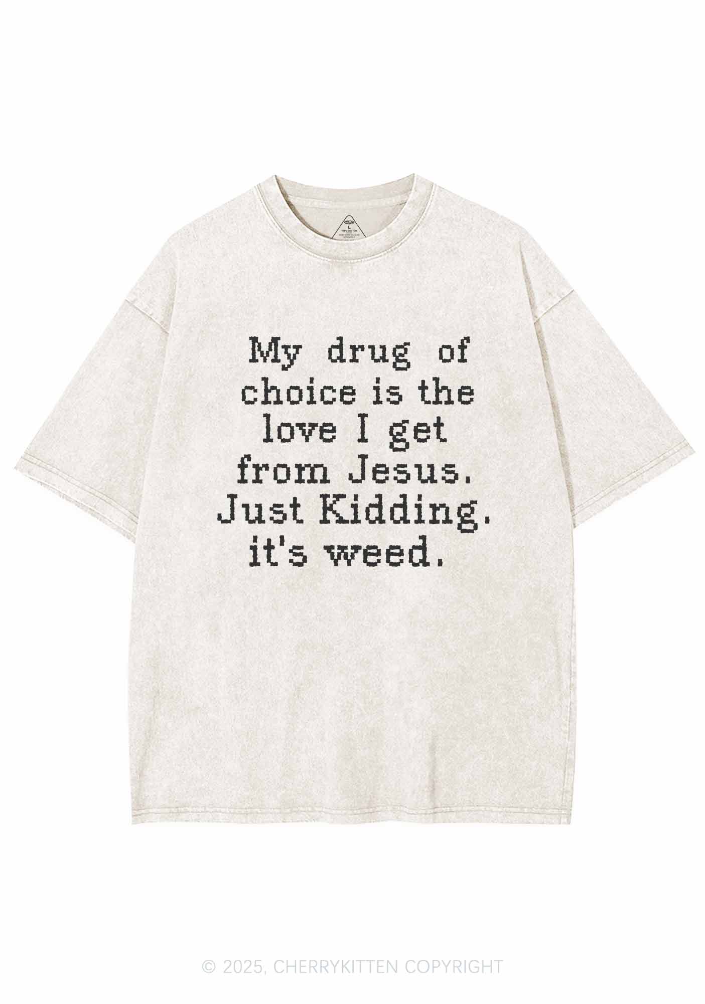 Love From Jesus Y2K Washed Tee Cherrykitten - Image 5