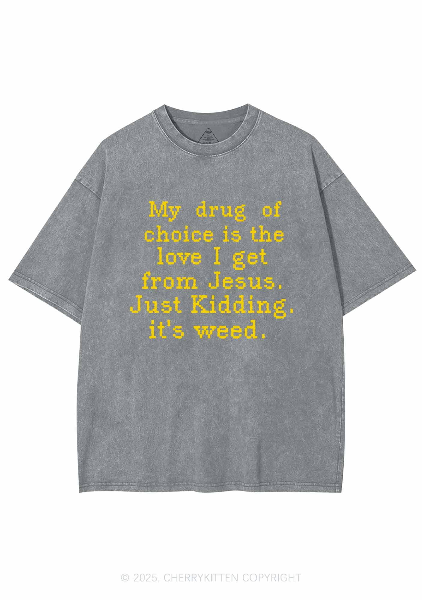 Love From Jesus Y2K Washed Tee Cherrykitten - Image 7