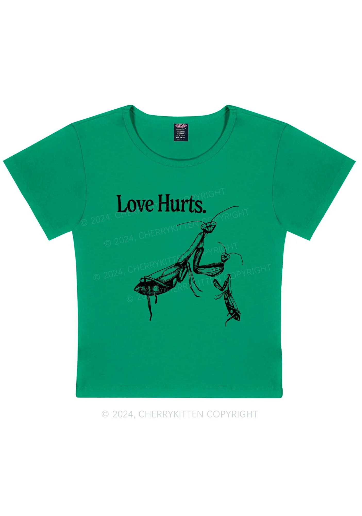 Love Hurts Y2K Valentine's Day Baby Tee Cherrykitten - Image 12