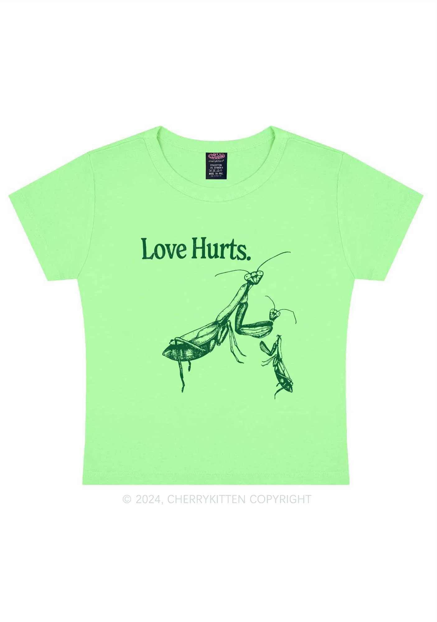 Love Hurts Y2K Valentine's Day Baby Tee Cherrykitten - Image 13