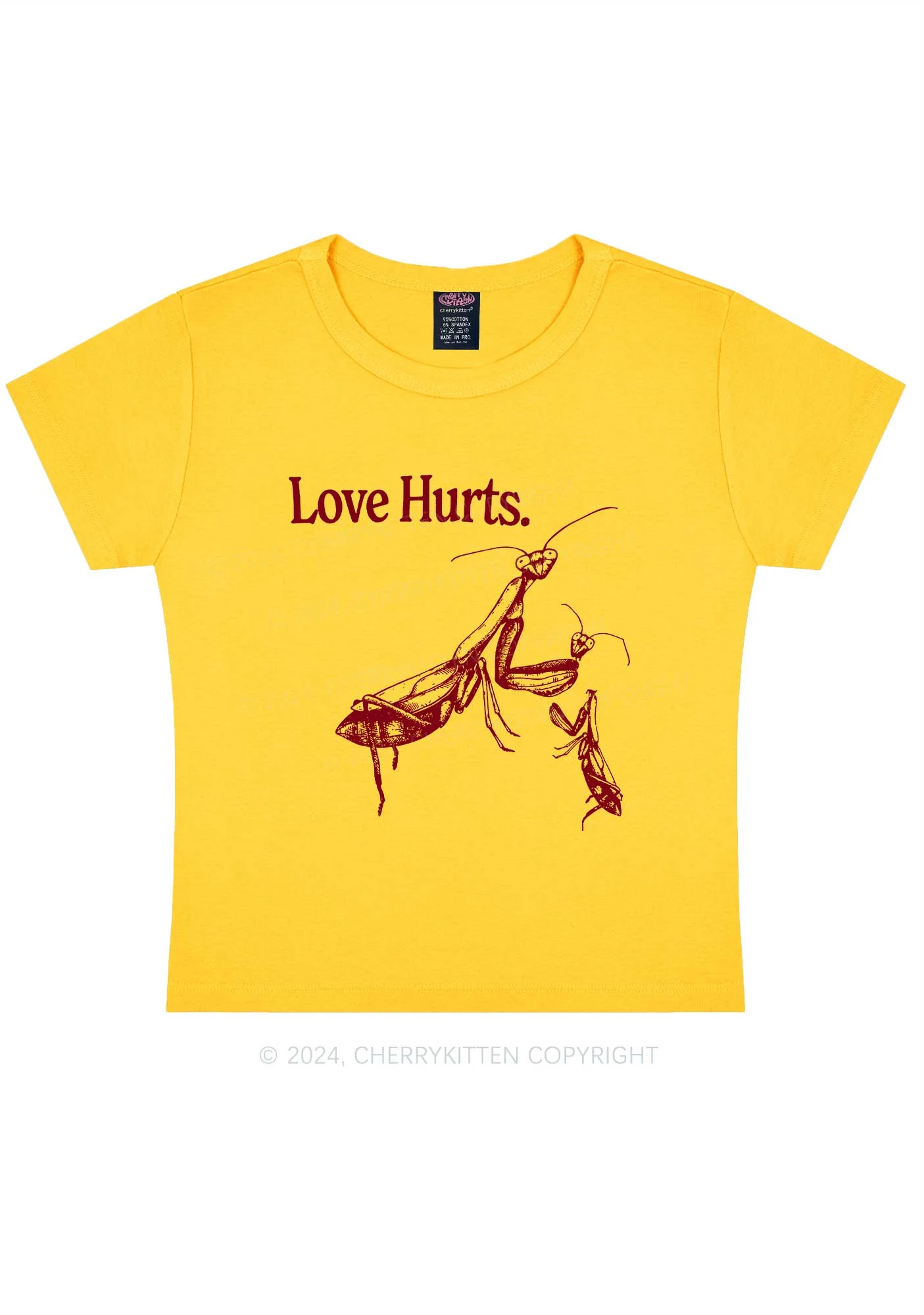 Love Hurts Y2K Valentine's Day Baby Tee Cherrykitten - Image 4