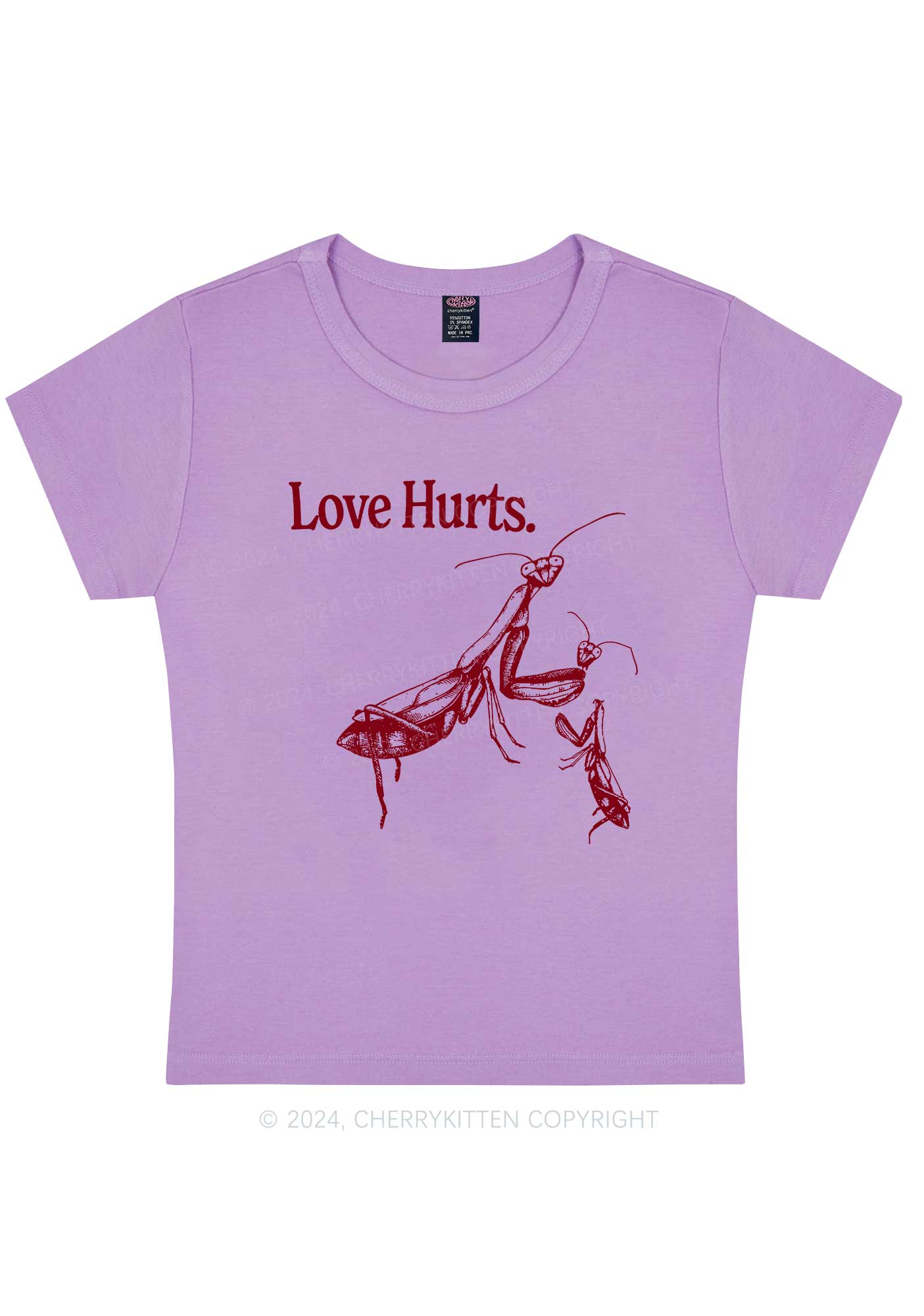 Love Hurts Y2K Valentine's Day Baby Tee Cherrykitten - Image 7