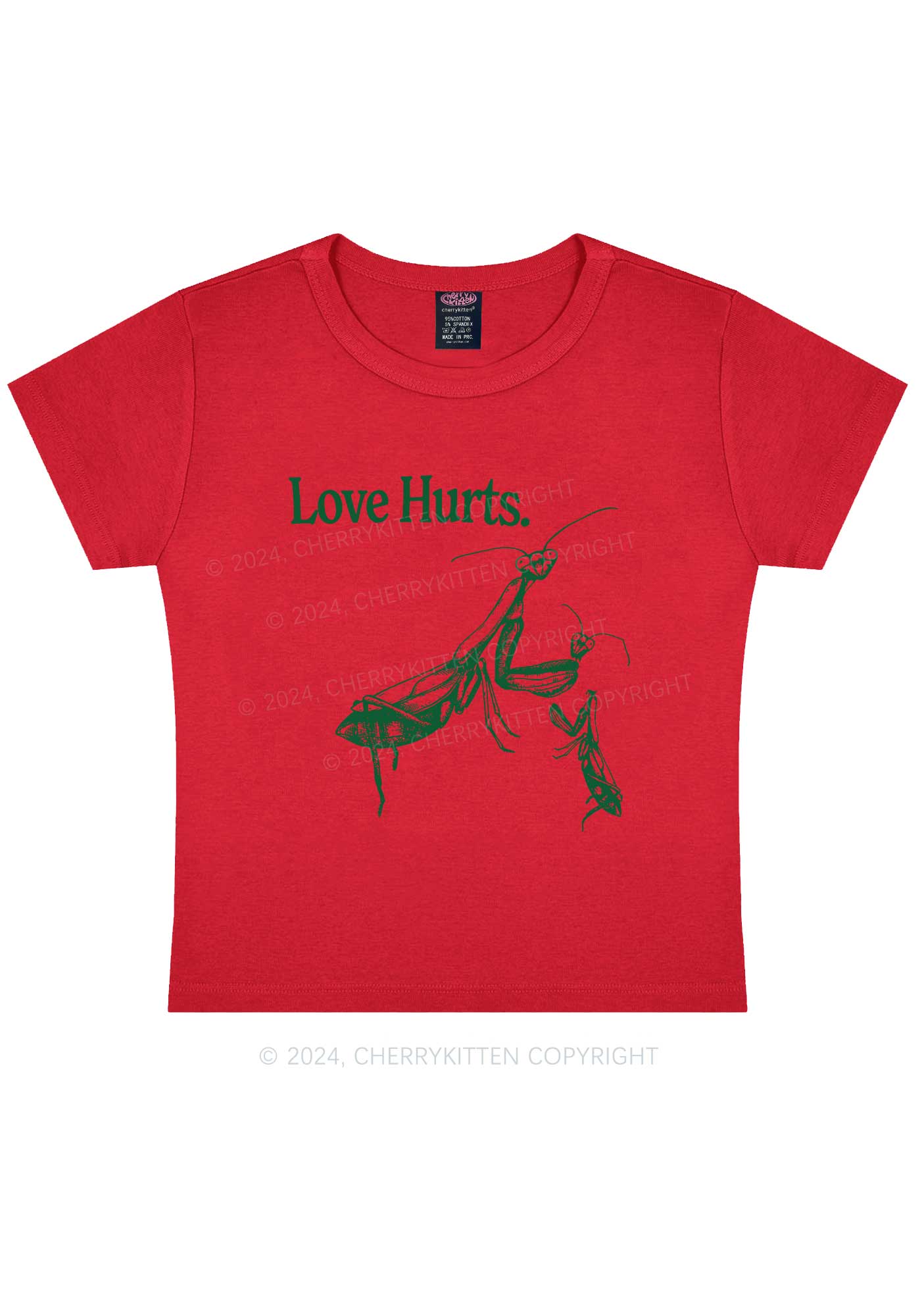 Love Hurts Y2K Valentine's Day Baby Tee Cherrykitten - Image 9