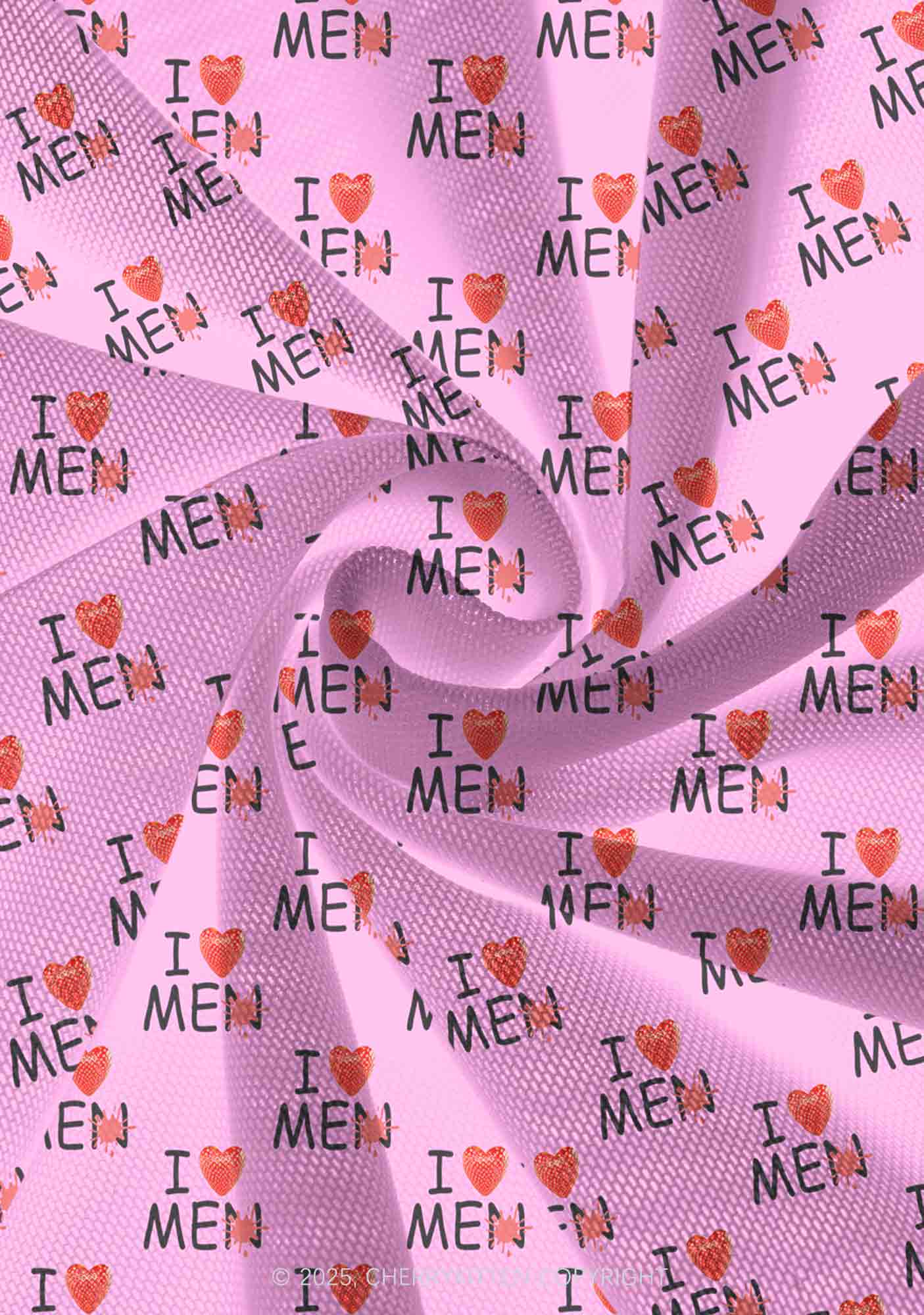 Love Me Not Men Pink Valentine's Day Y2K Print Mini Layered Skirt Cherrykitten - Image 3