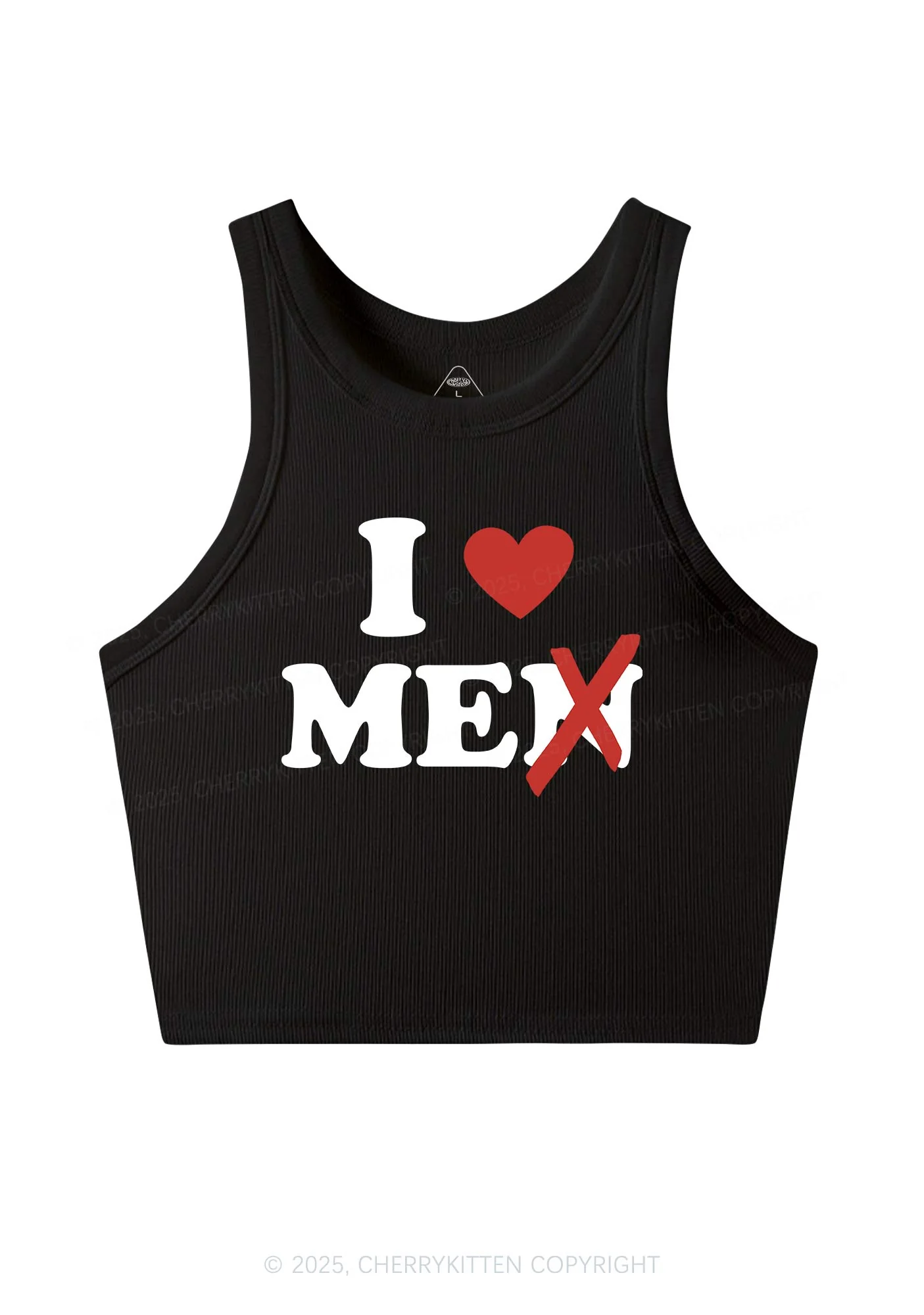 Love Me Not Men Y2K Crop Tank Top Cherrykitten - Image 3