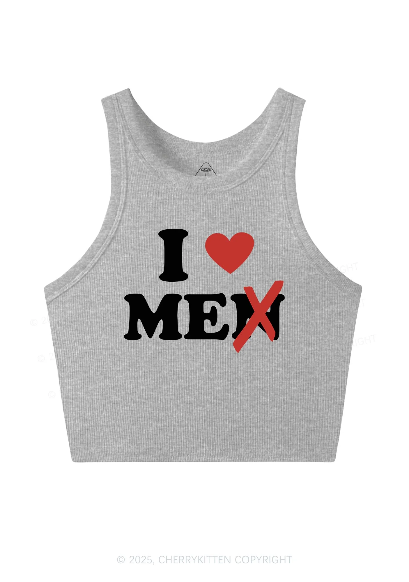 Love Me Not Men Y2K Crop Tank Top Cherrykitten - Image 5