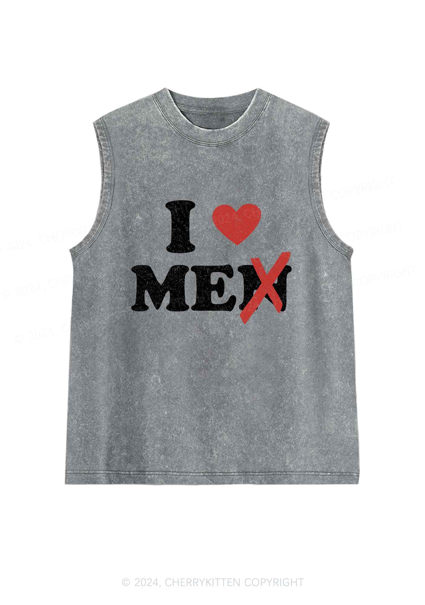 Love Me Not Men Y2K Washed Tank Cherrykitten - Image 4