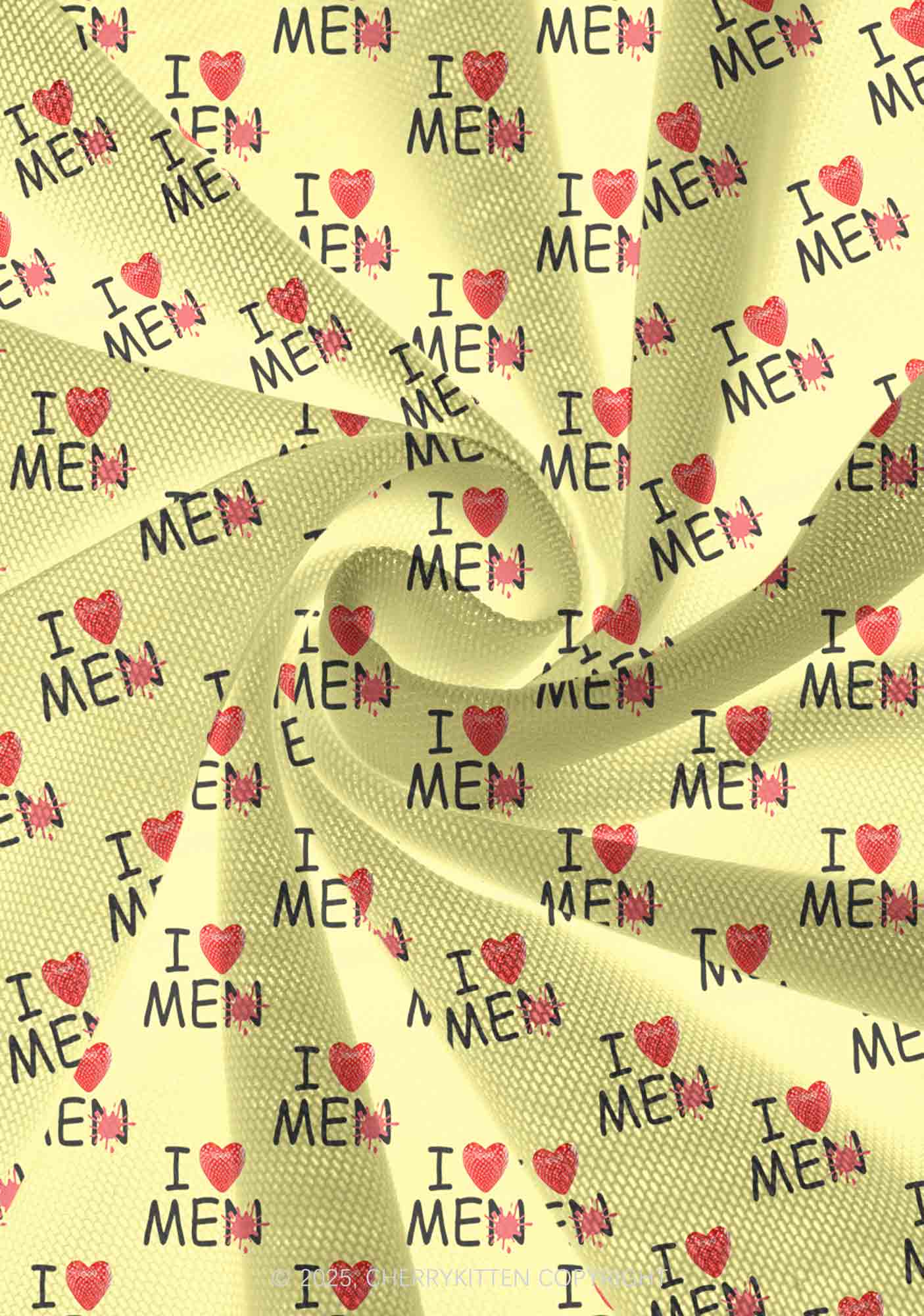 Love Me Not Men Yellow Valentine's Day Y2K Print Mini Layered Skirt Cherrykitten - Image 3