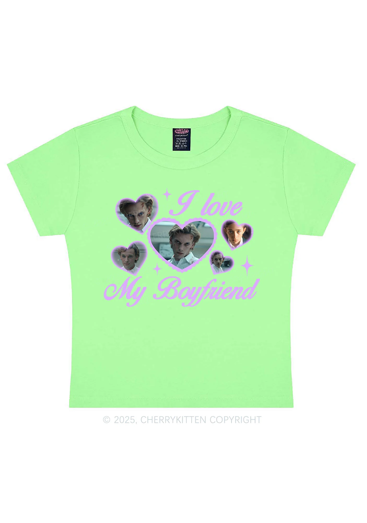 Love My Boyfriend Number One Y2K Baby Tee Cherrykitten - Image 10