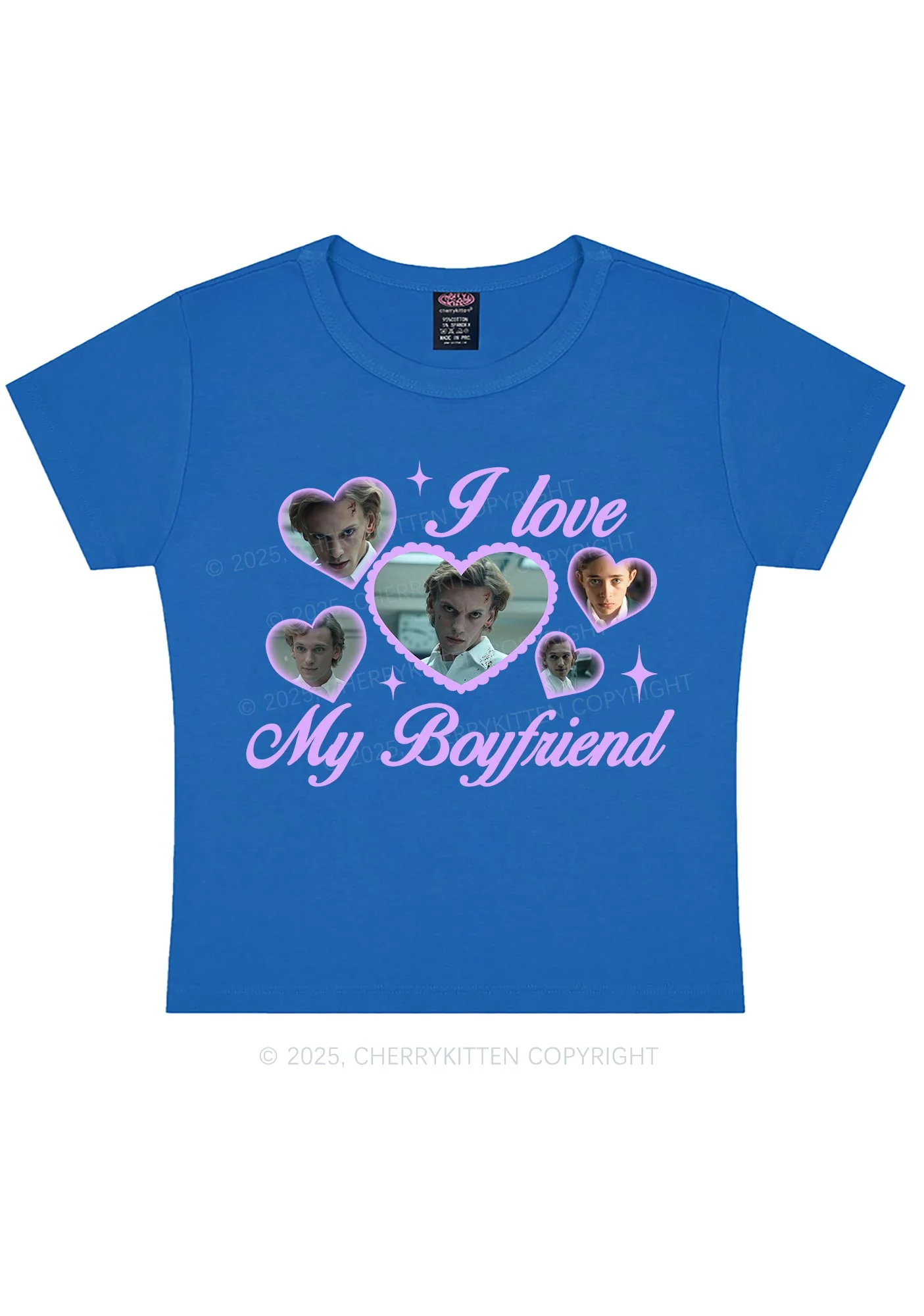 Love My Boyfriend Number One Y2K Baby Tee Cherrykitten - Image 7