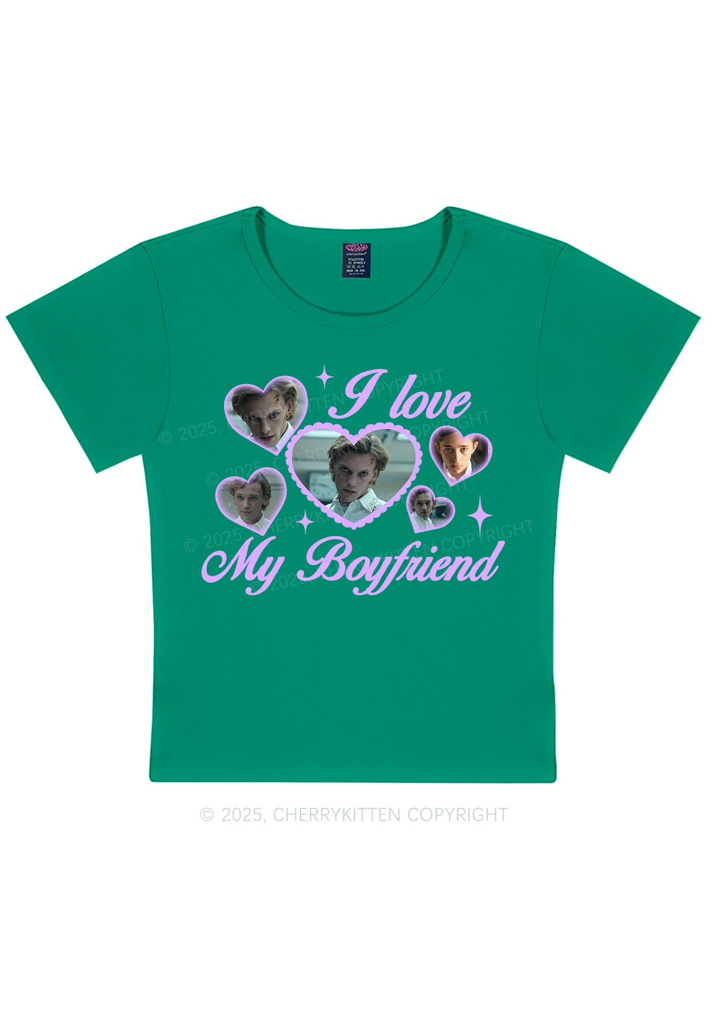 Love My Boyfriend Number One Y2K Baby Tee Cherrykitten - Image 9