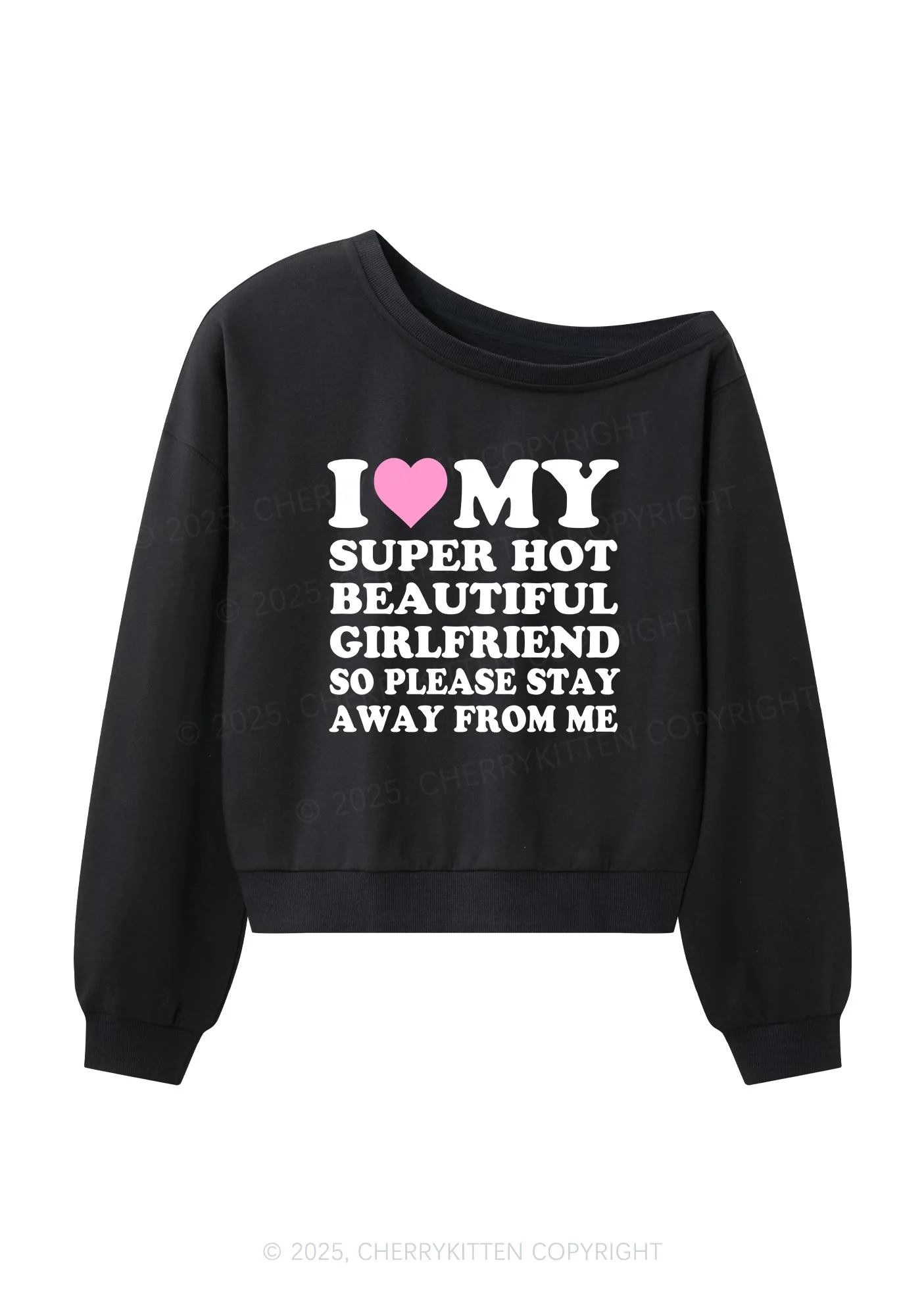 Love My Hot Girlfriend Y2K Off Shoulder Sweatshirts Cherrykitten - Image 3