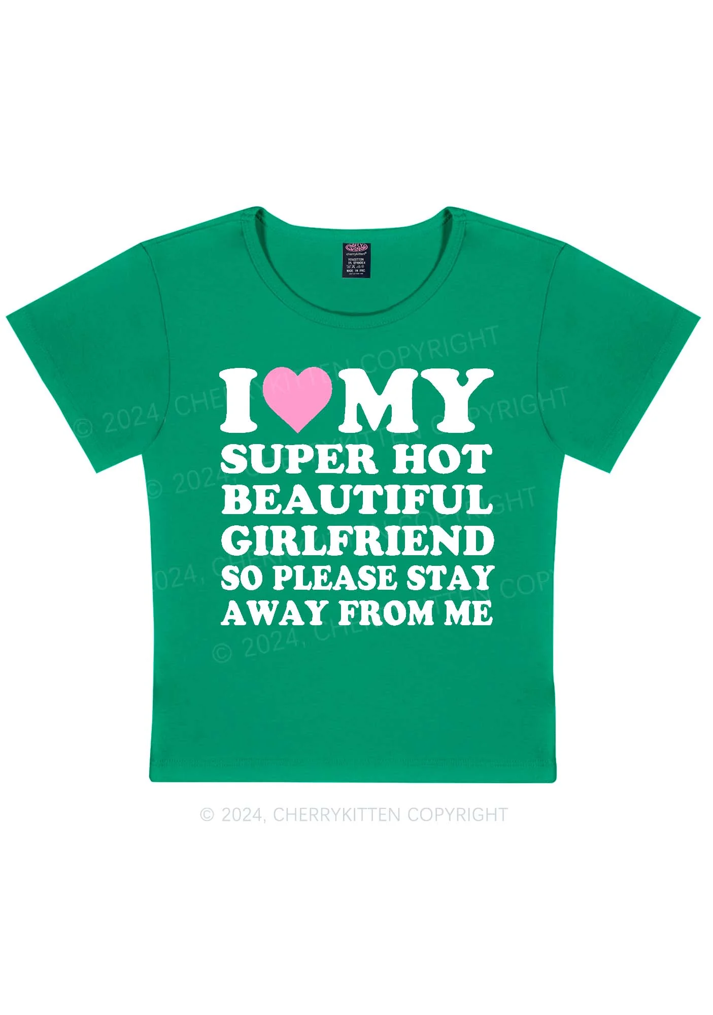 Love My Hot Girlfriend Y2K Valentine's Day Baby Tee Cherrykitten - Image 12