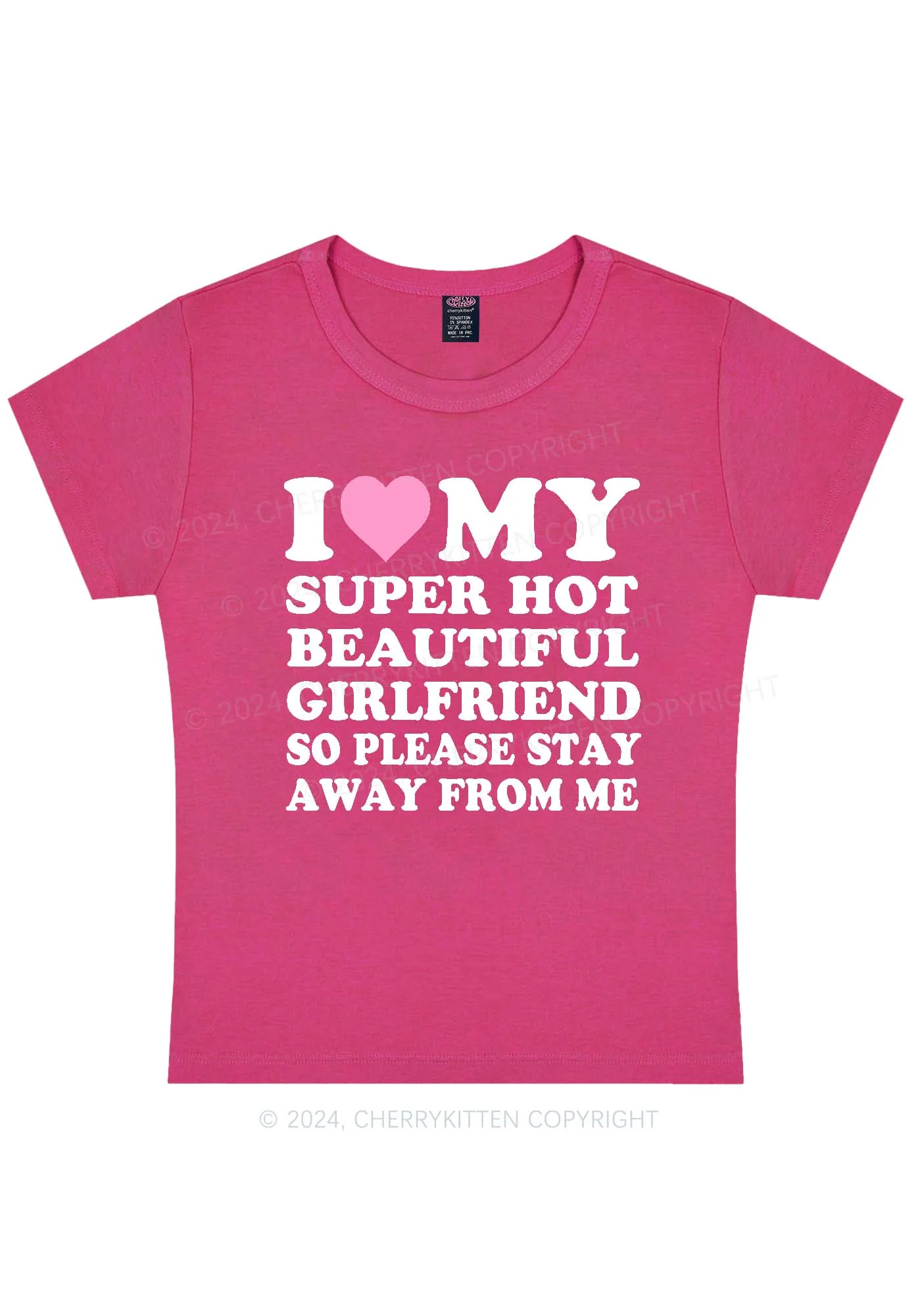 Love My Hot Girlfriend Y2K Valentine's Day Baby Tee Cherrykitten - Image 6