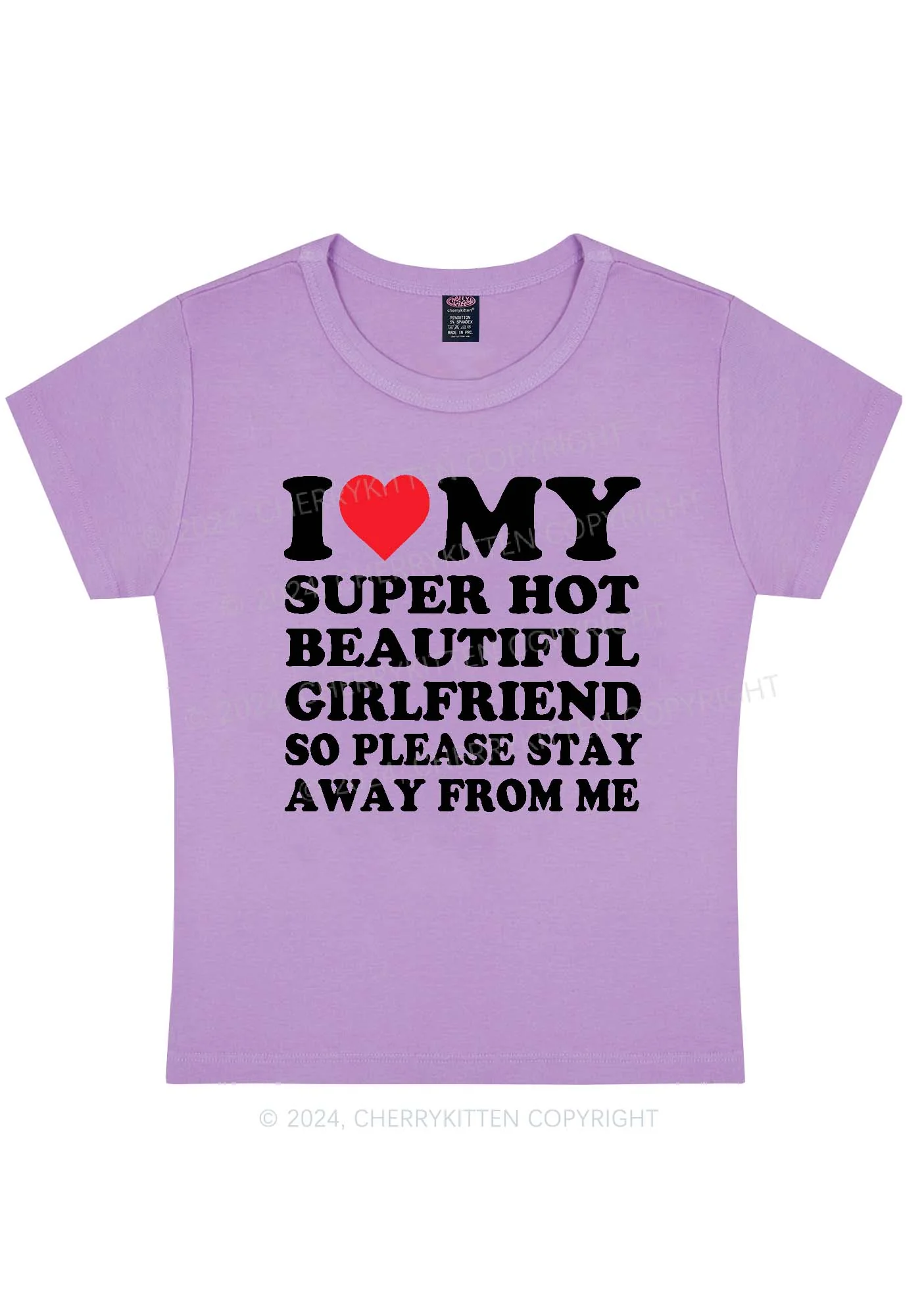 Love My Hot Girlfriend Y2K Valentine's Day Baby Tee Cherrykitten - Image 7