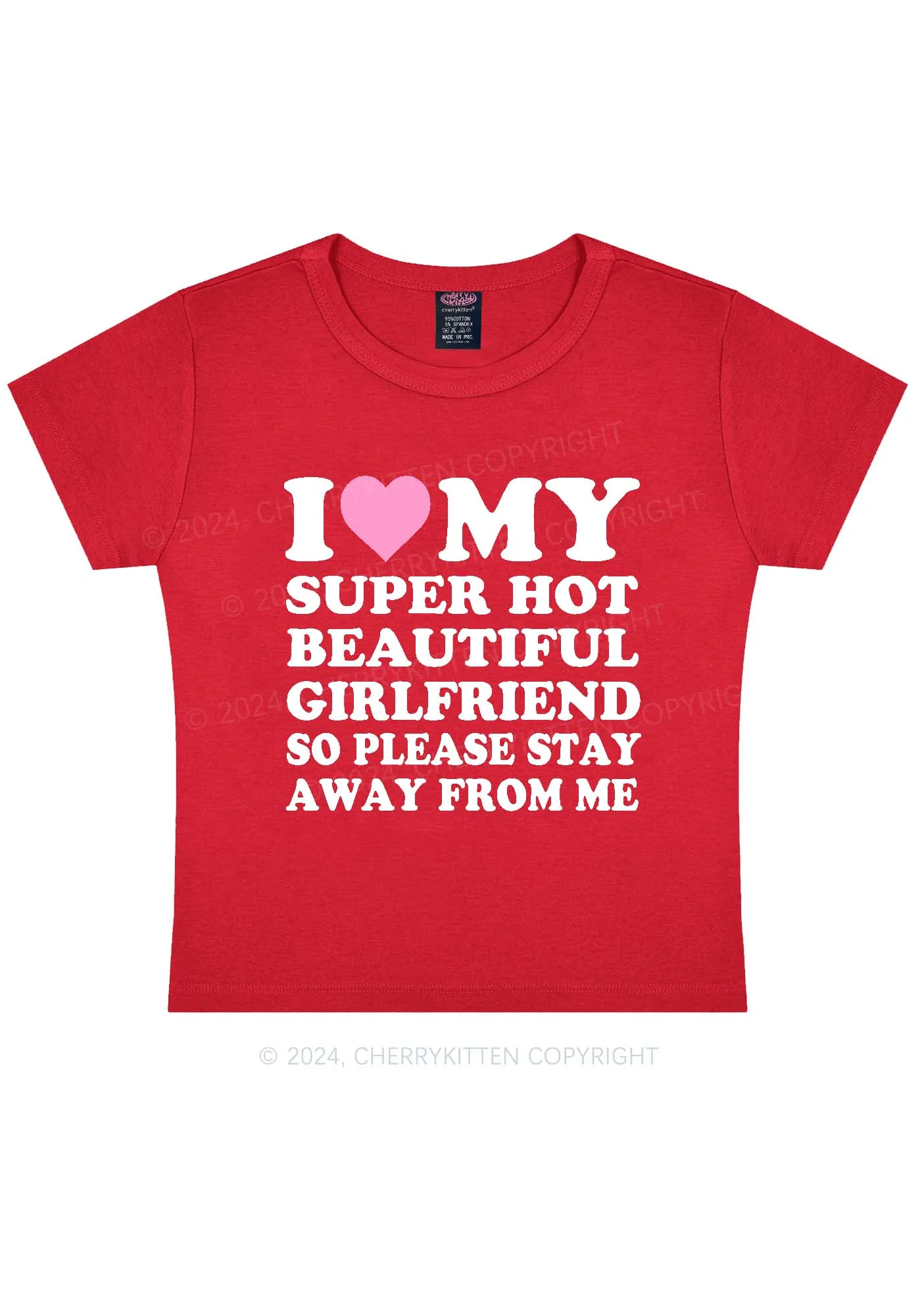 Love My Hot Girlfriend Y2K Valentine's Day Baby Tee Cherrykitten - Image 8