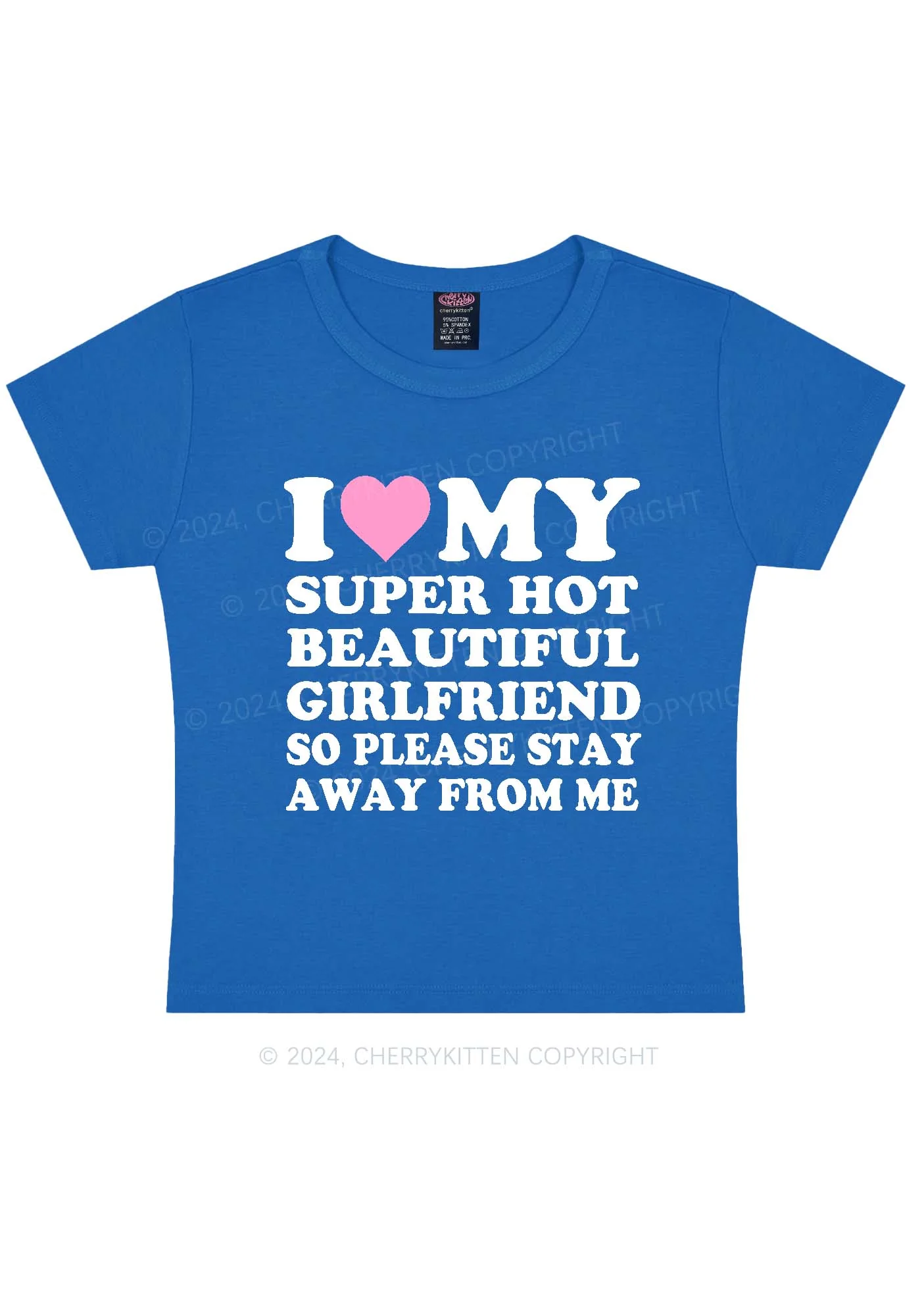 Love My Hot Girlfriend Y2K Valentine's Day Baby Tee Cherrykitten - Image 9