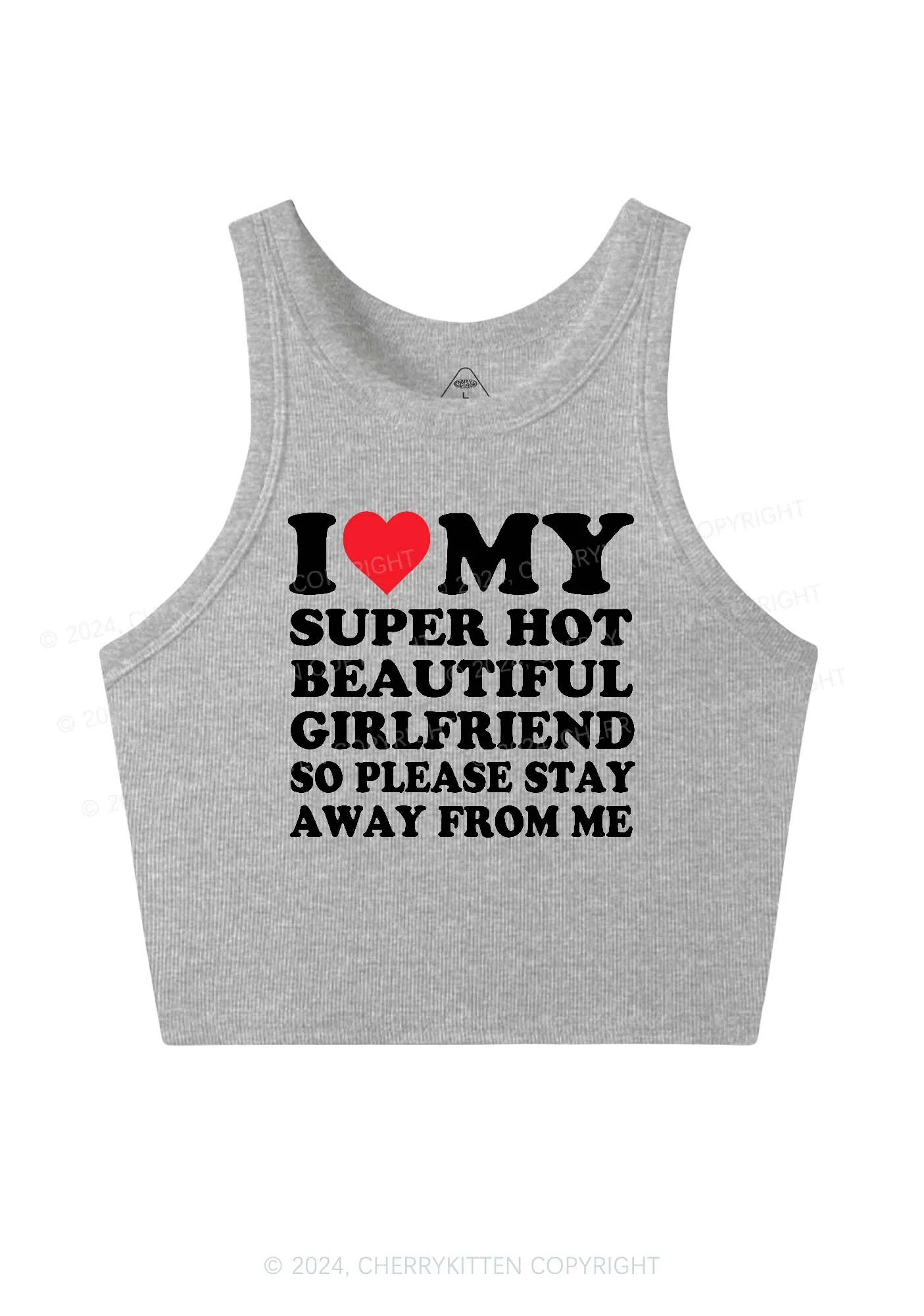 Love My Hot Girlfriend Y2K Valentine's Day Crop Tank Top Cherrykitten - Image 4