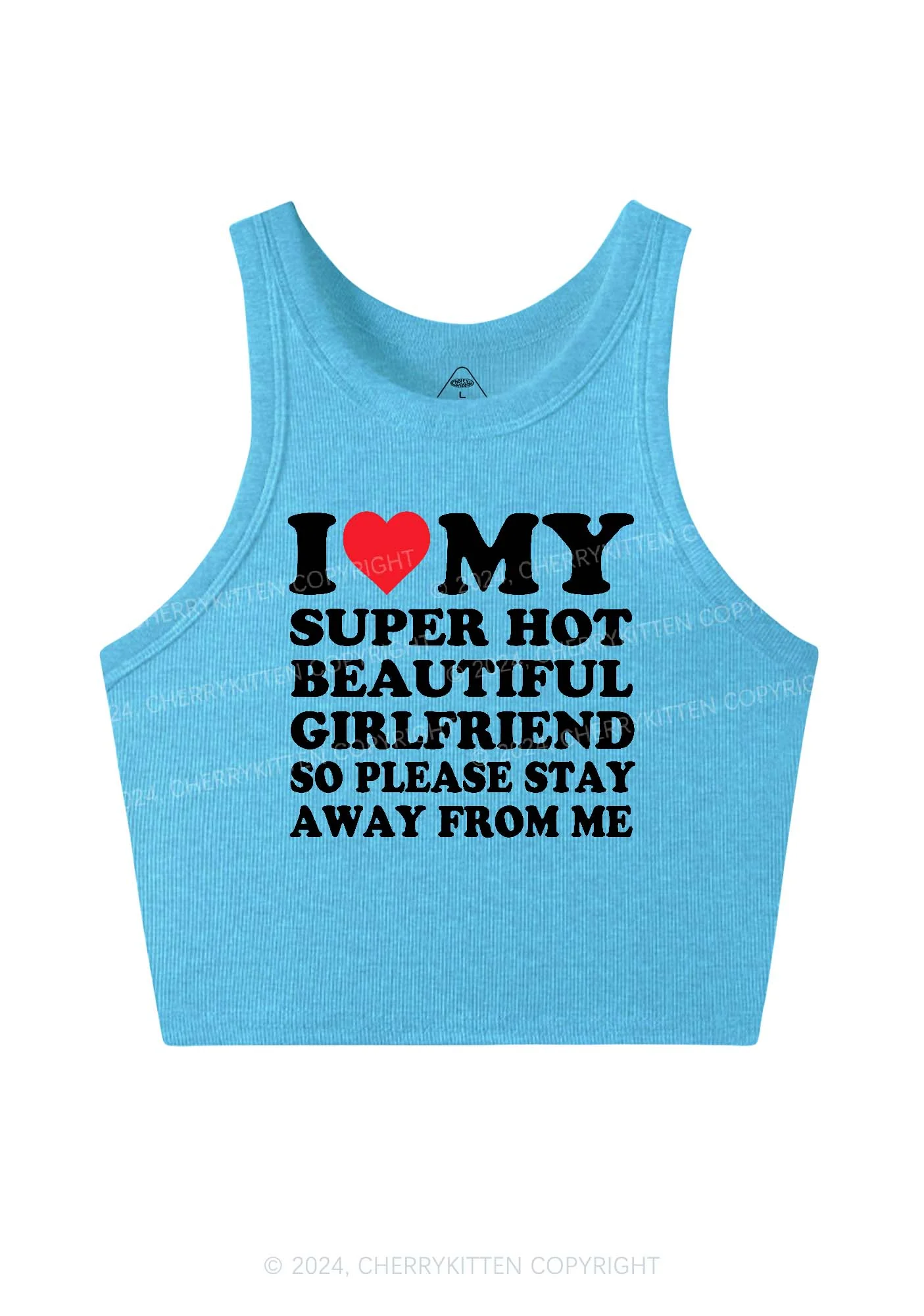 Love My Hot Girlfriend Y2K Valentine's Day Crop Tank Top Cherrykitten - Image 5