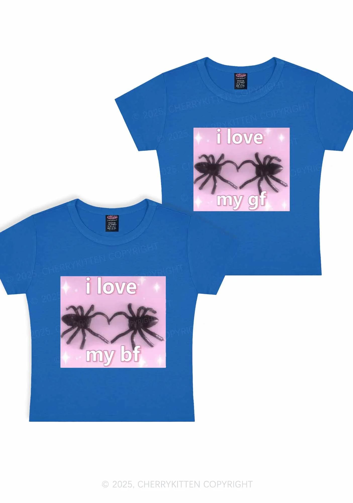 Love My Spider BF GF Y2K Valentine's Day Baby Tee Cherrykitten - Image 10