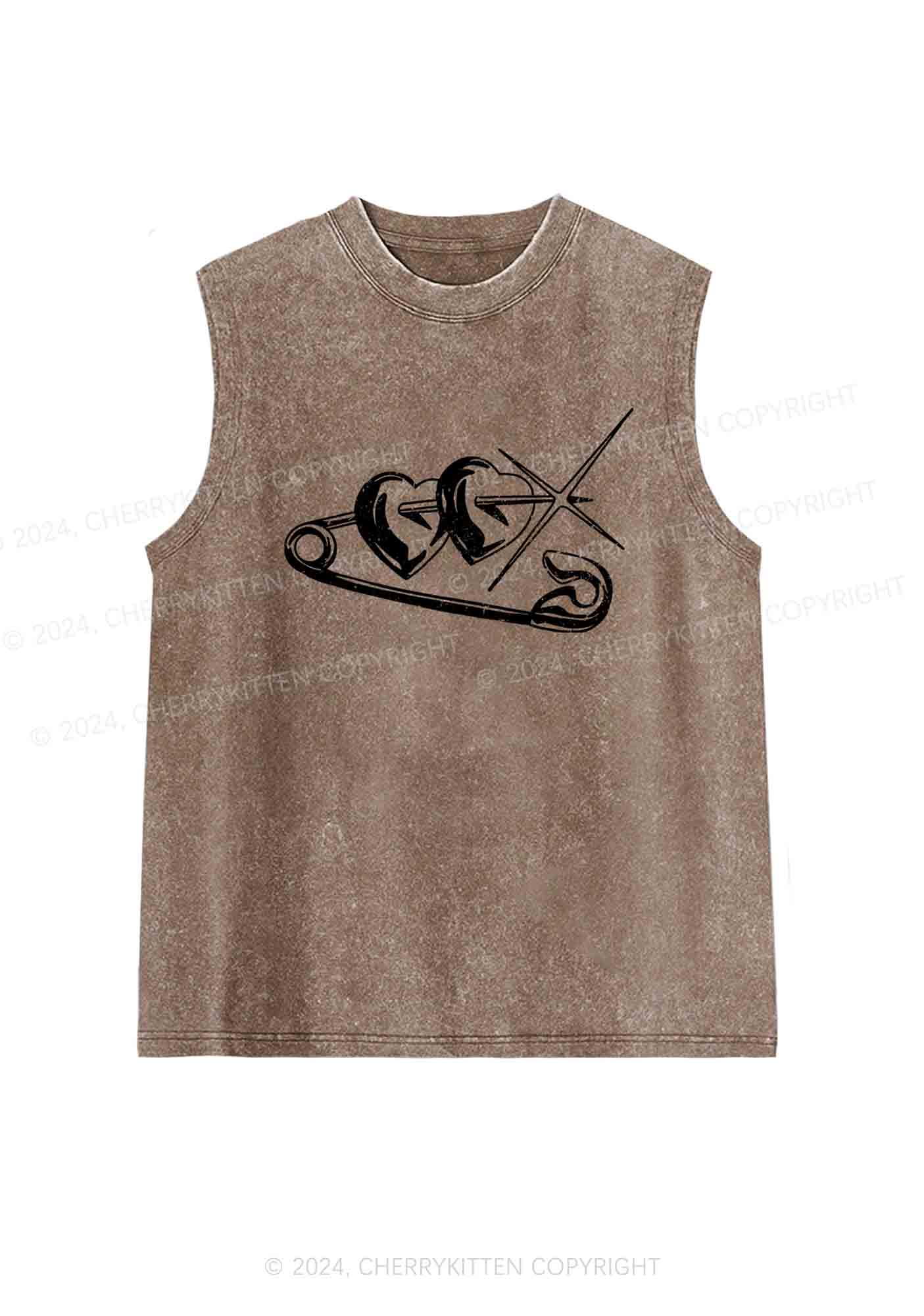 Love Pin Y2K Washed Tank Cherrykitten - Image 6