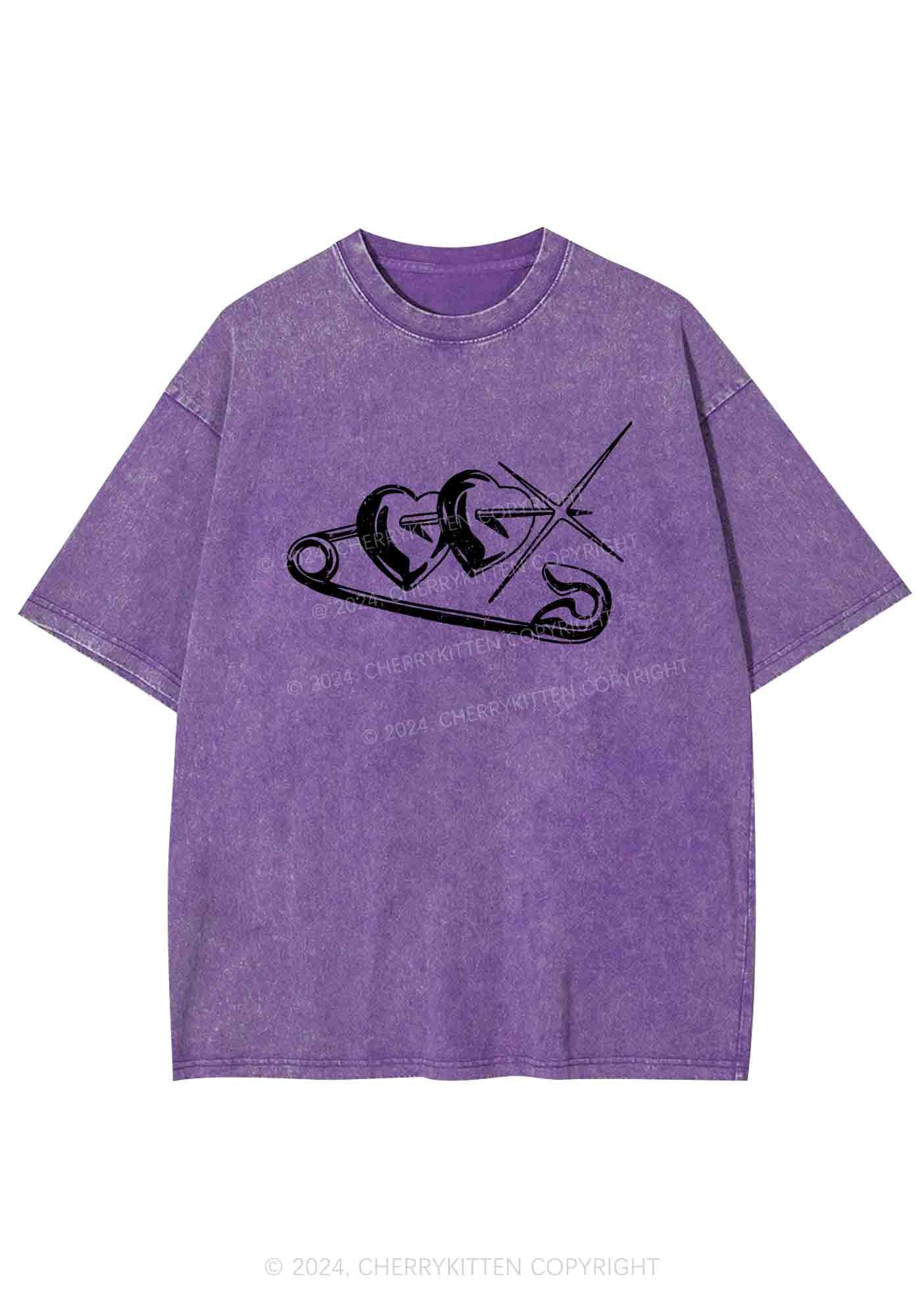 Love Pin Y2K Washed Tee Cherrykitten - Image 7
