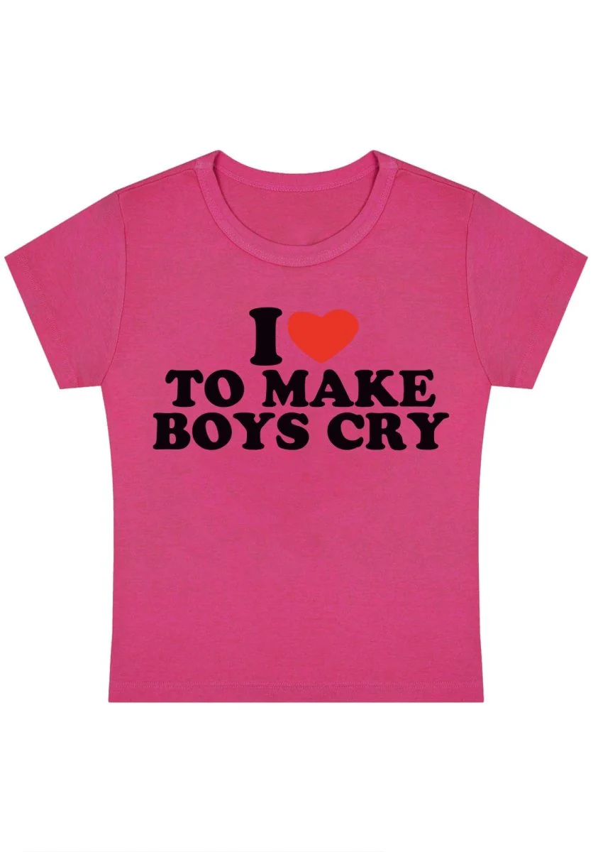 Love To Make Boys Cry Y2k Baby Tee - Image 11