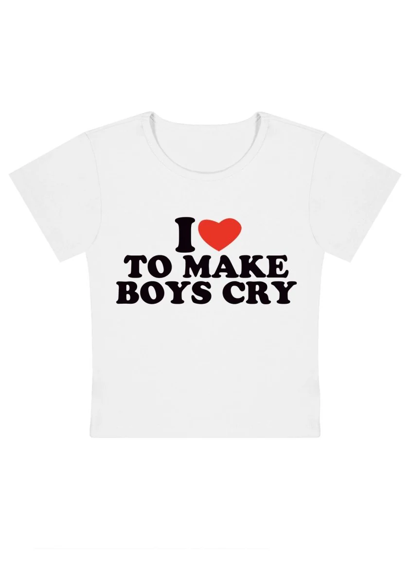 Love To Make Boys Cry Y2k Baby Tee - Image 6