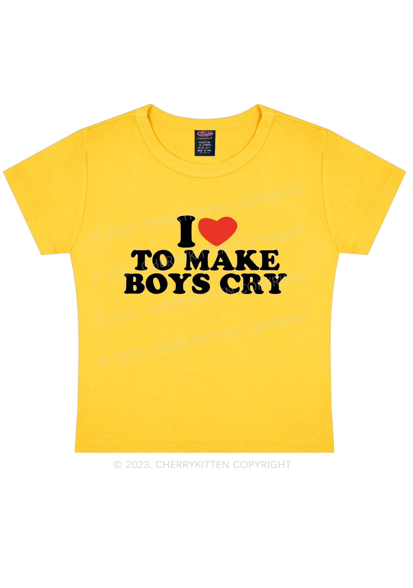 Love To Make Boys Cry Y2k Baby Tee - Image 7