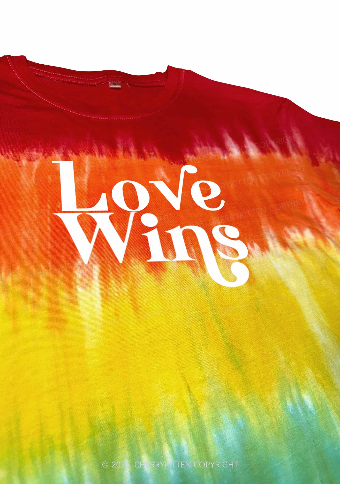 Love Wins Pride Y2K Tie Dye Shirts Cherrykitten - Image 2