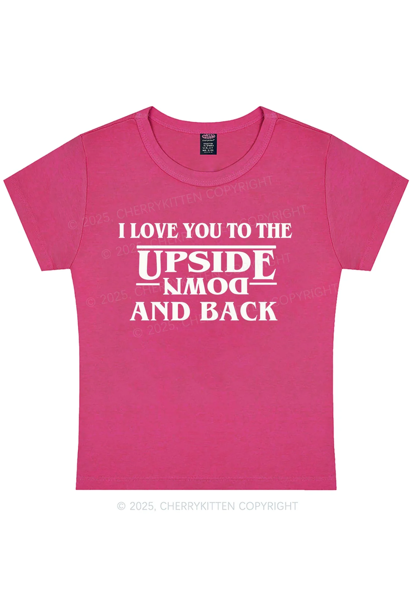 Love You Upside Down Y2K Baby Tee Cherrykitten - Image 4