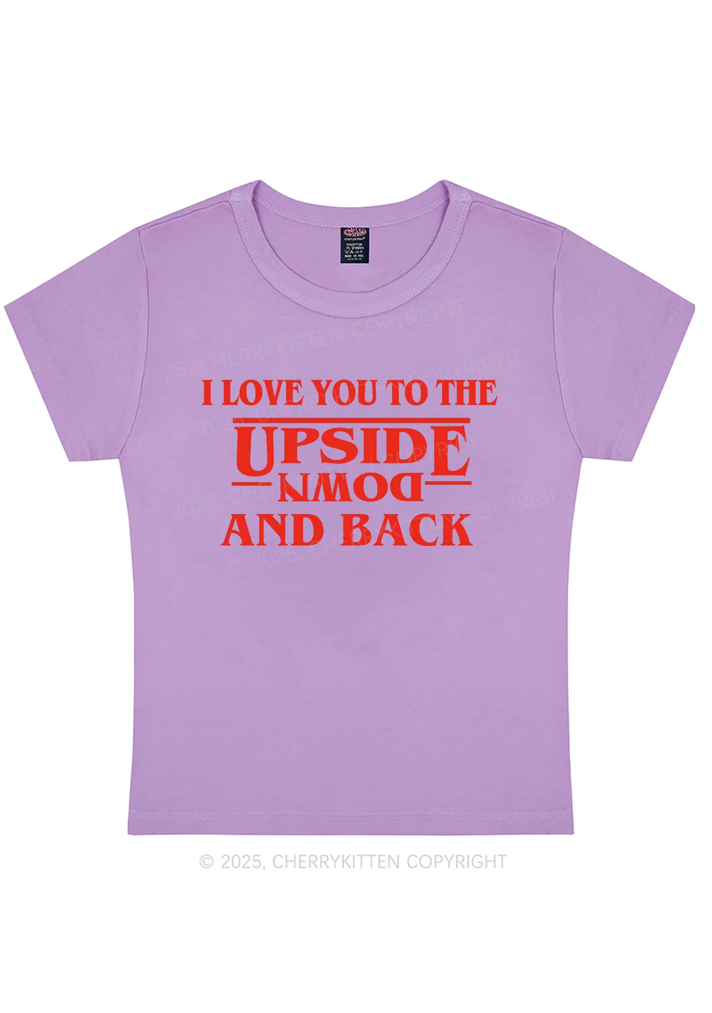 Love You Upside Down Y2K Baby Tee Cherrykitten - Image 5