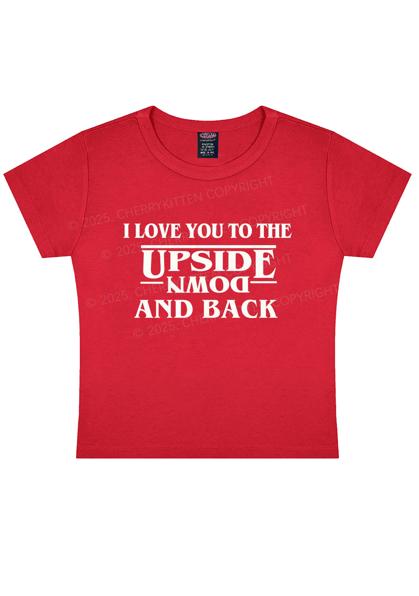 Love You Upside Down Y2K Baby Tee Cherrykitten - Image 6