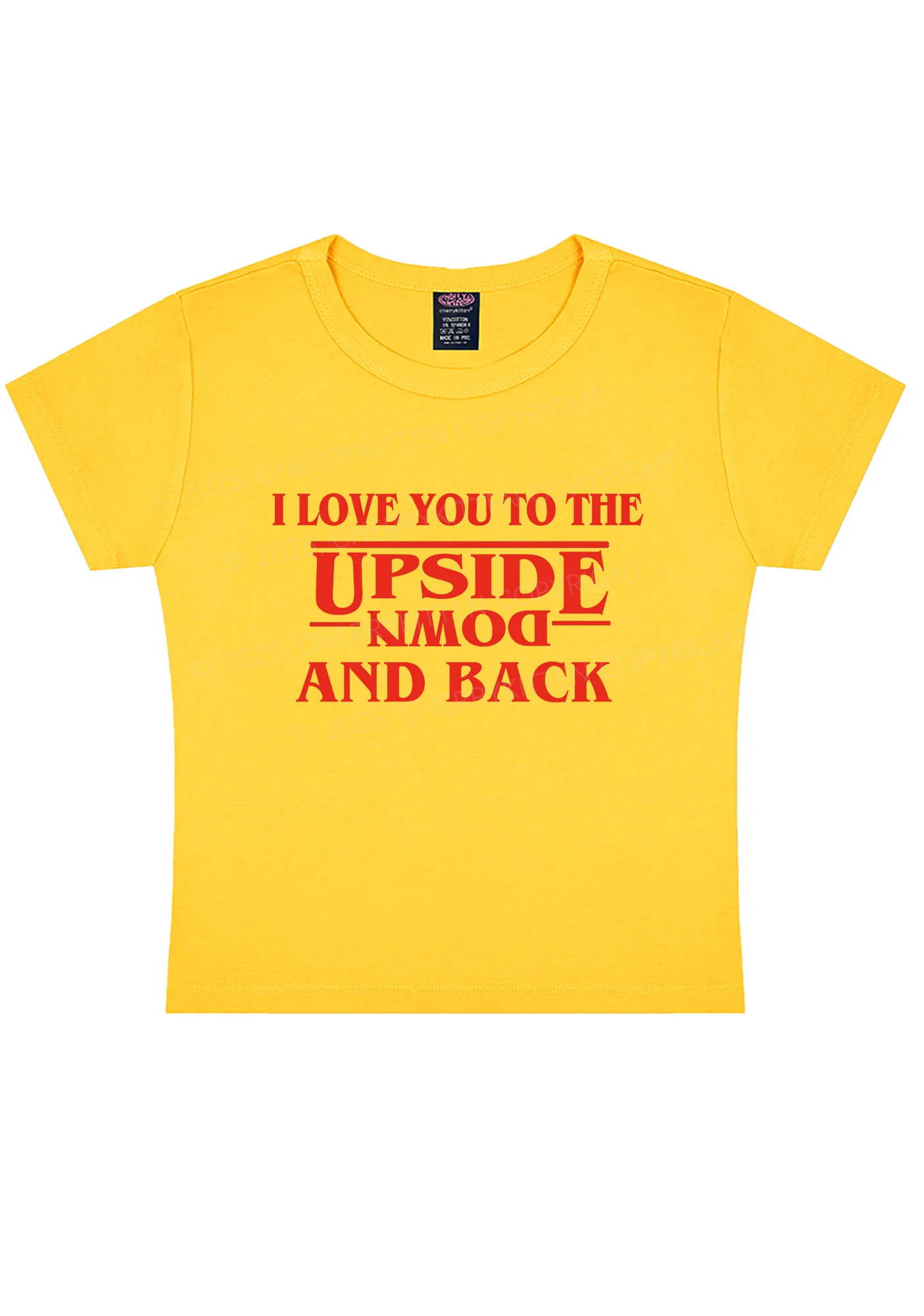 Love You Upside Down Y2K Baby Tee Cherrykitten - Image 7