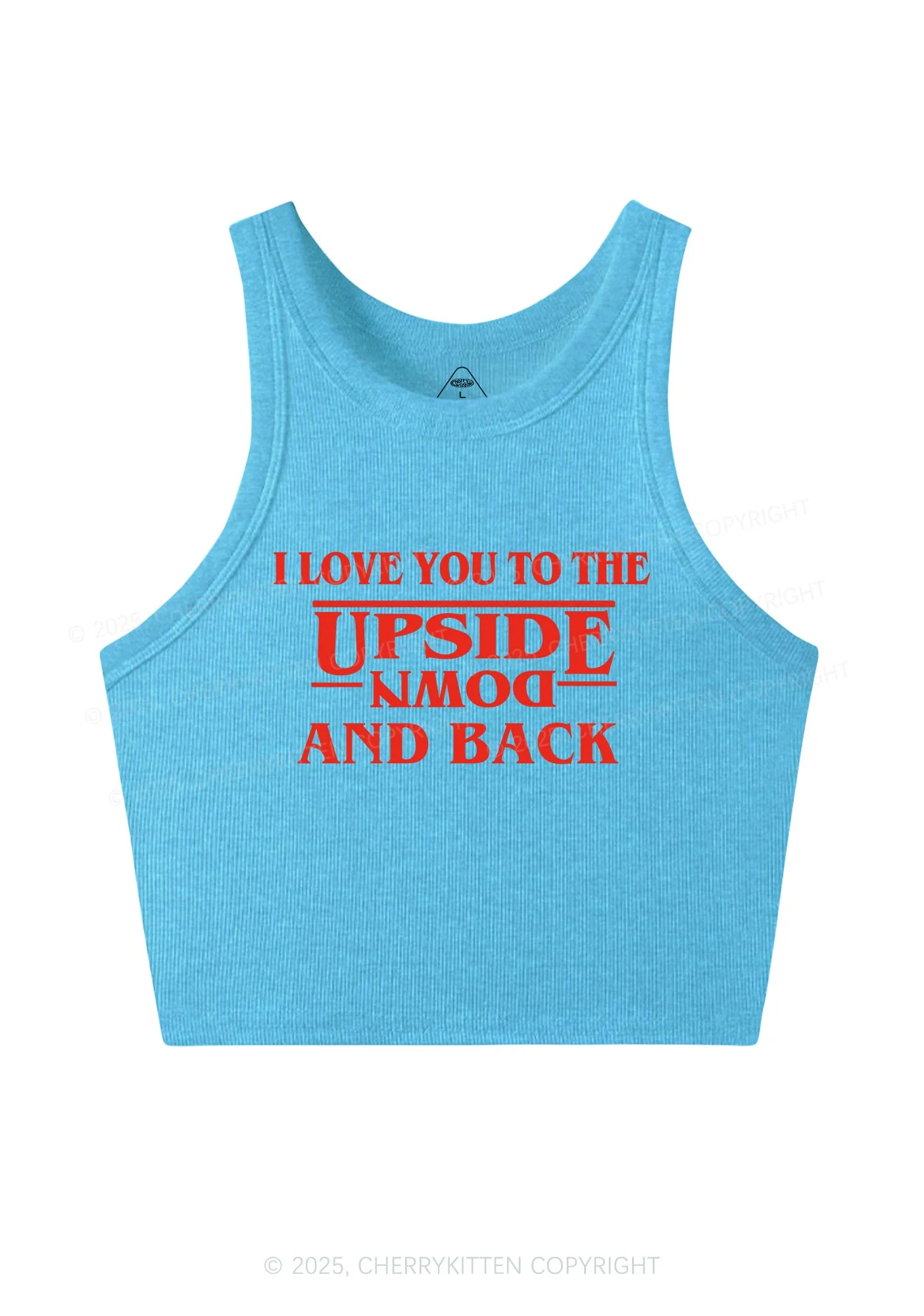 Love You Upside Down Y2K Crop Tank Top Cherrykitten - Image 4