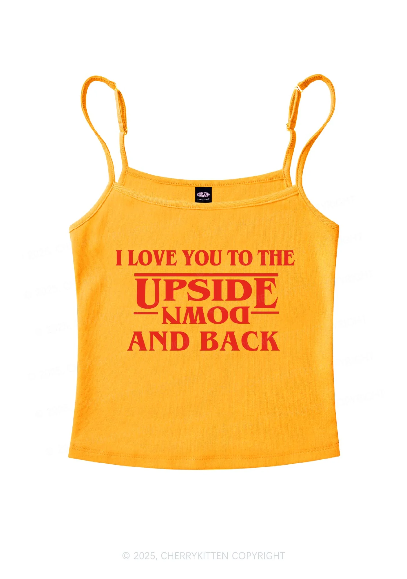 Love You Upside Down Y2K Spaghetti Strap Cami Cherrykitten - Image 7