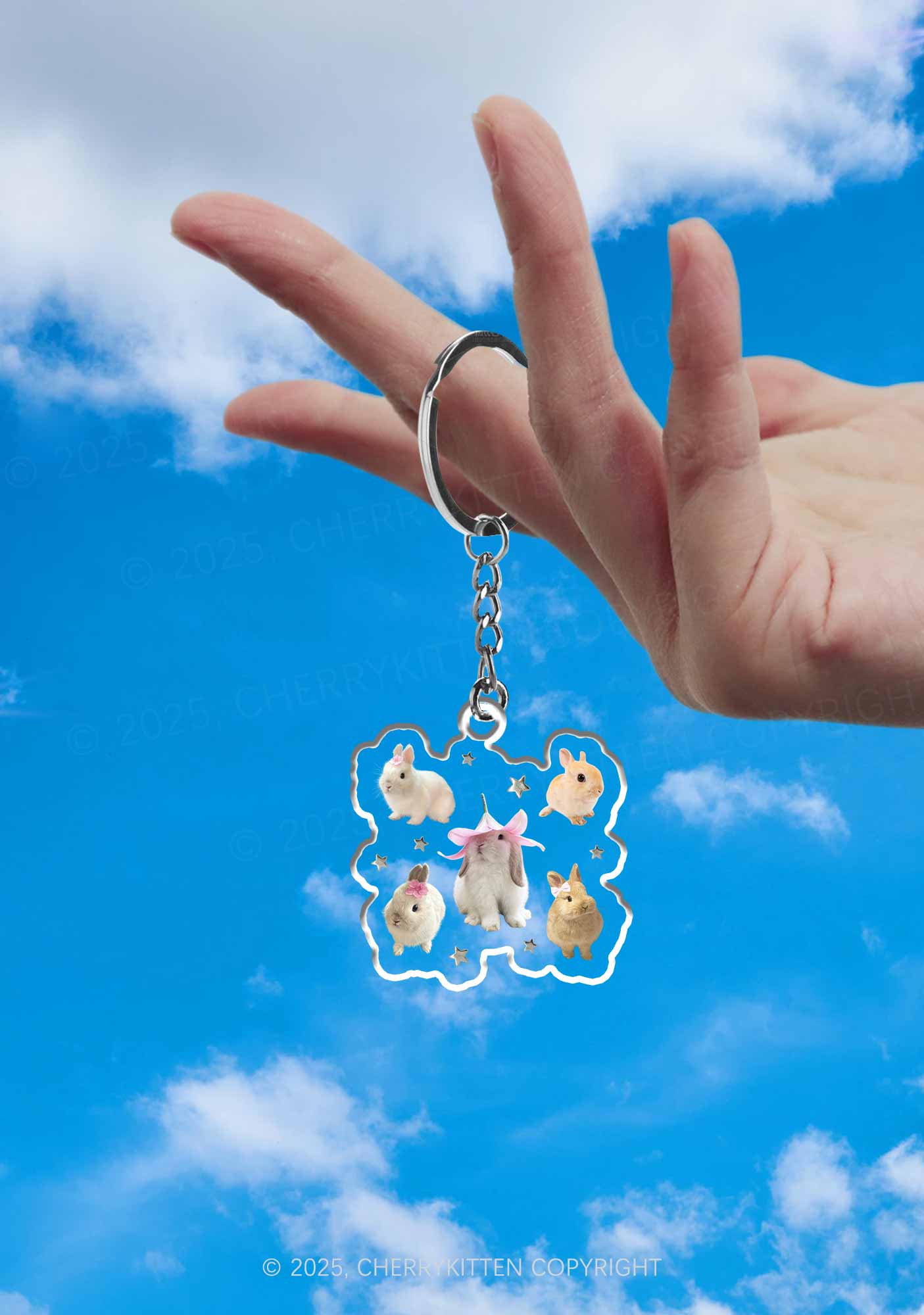 Lovely Rabbits 1Pc Y2K Keychain Cherrykitten - Image 2