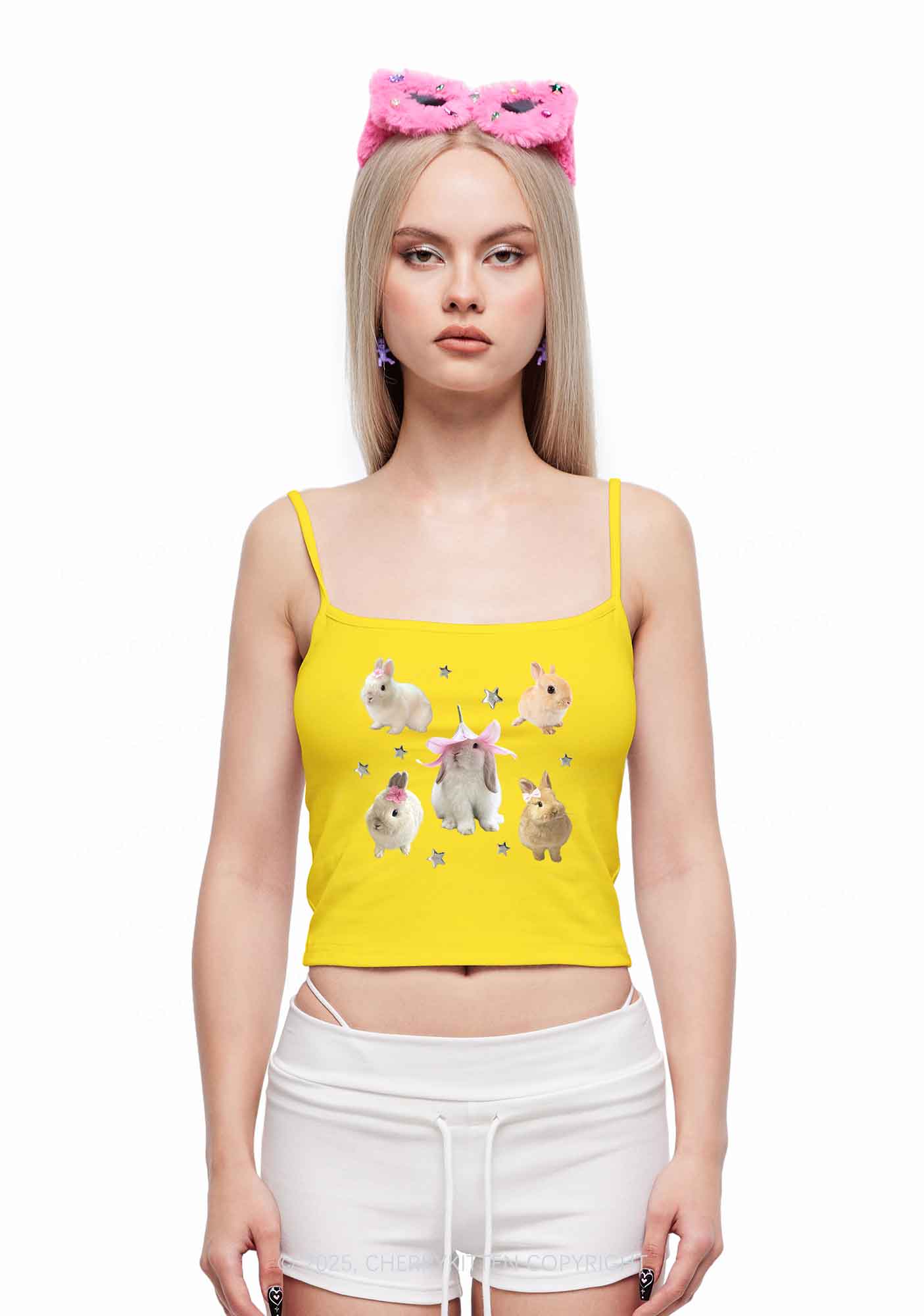 Lovely Rabbits Y2K Spaghetti Strap Cami Cherrykitten - Image 2