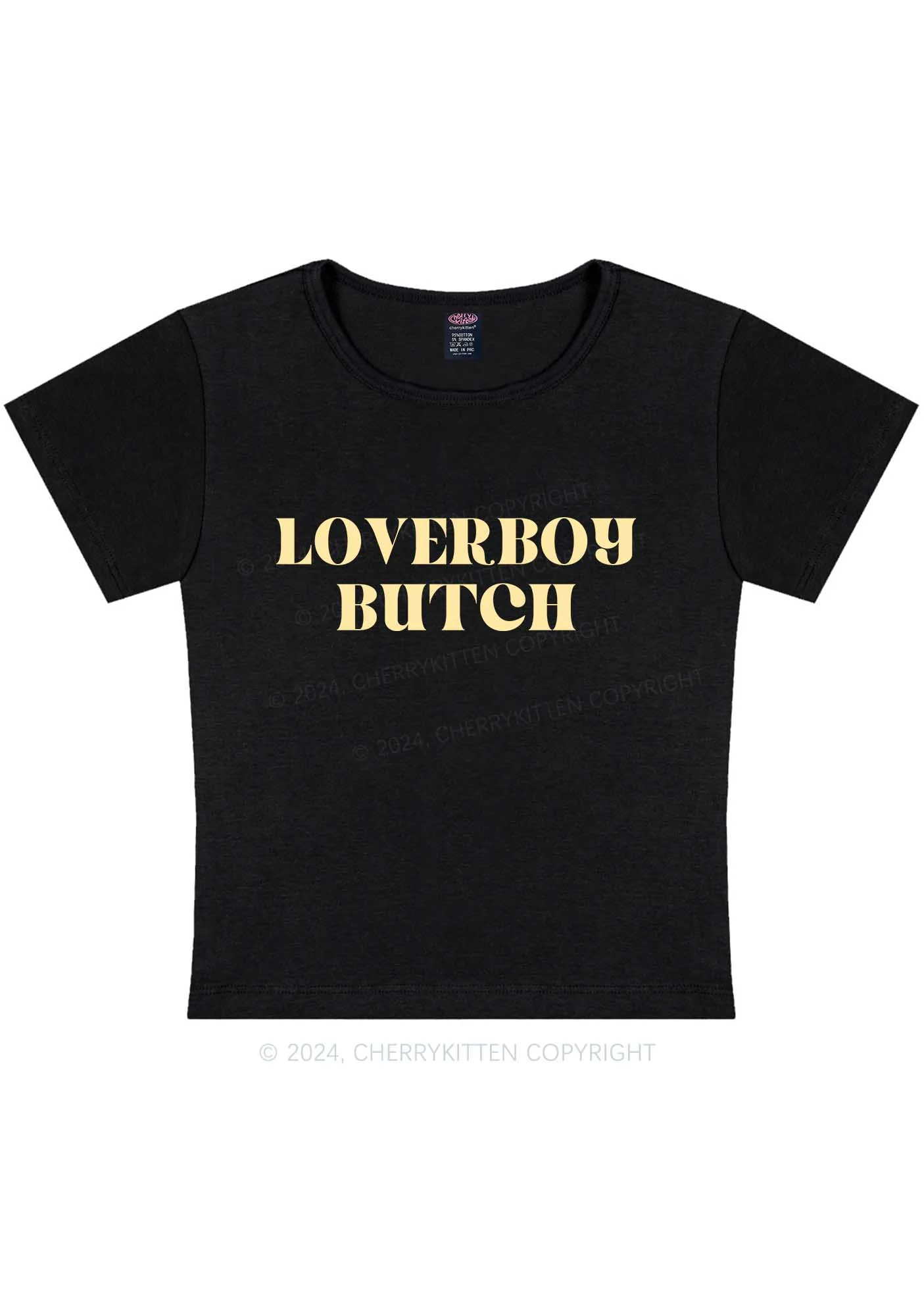Curvy Loverboy Butch Y2K Baby Tee Cherrykitten - Image 2