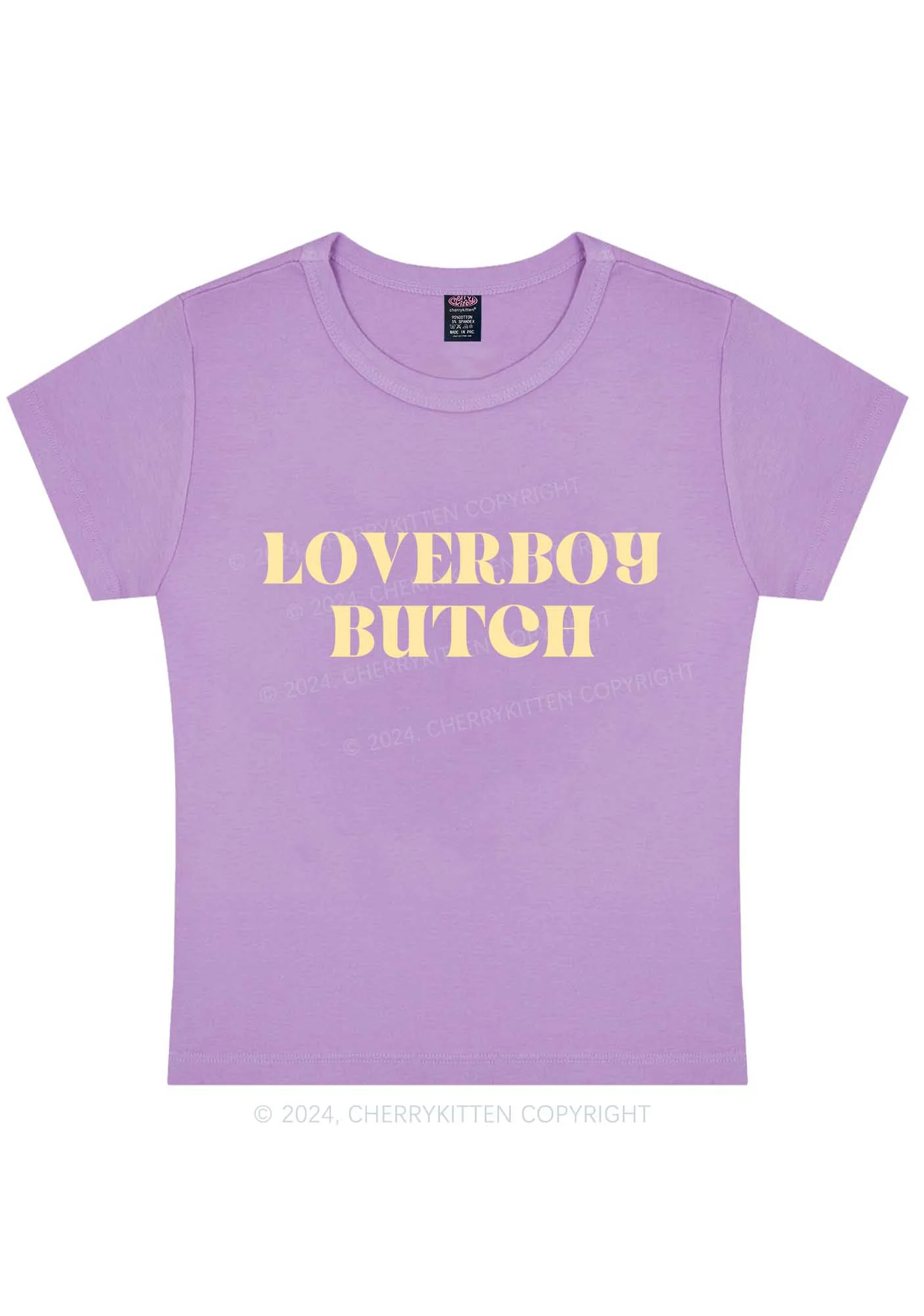 Curvy Loverboy Butch Y2K Baby Tee Cherrykitten - Image 4