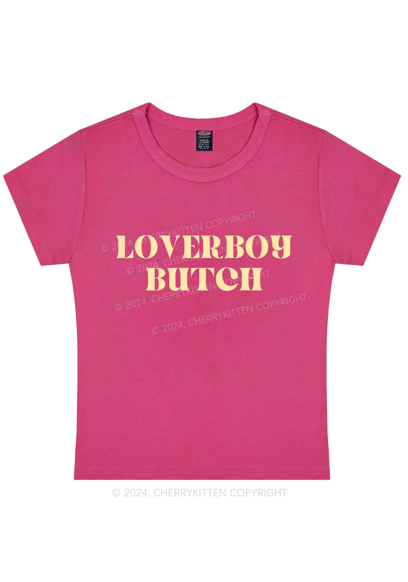 Curvy Loverboy Butch Y2K Baby Tee Cherrykitten - Image 5