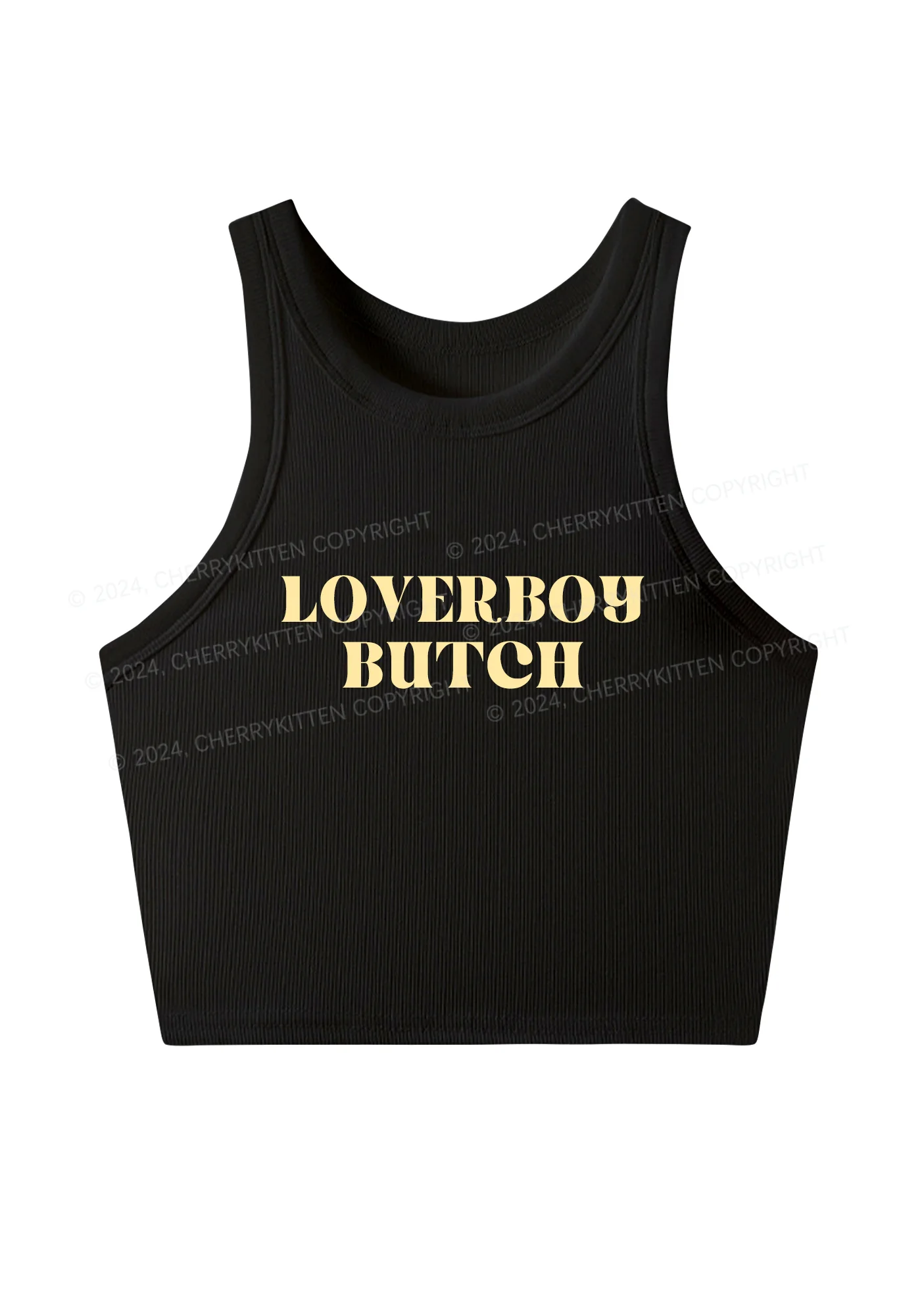 Loverboy Butch Y2K Crop Tank Top Cherrykitten - Image 2