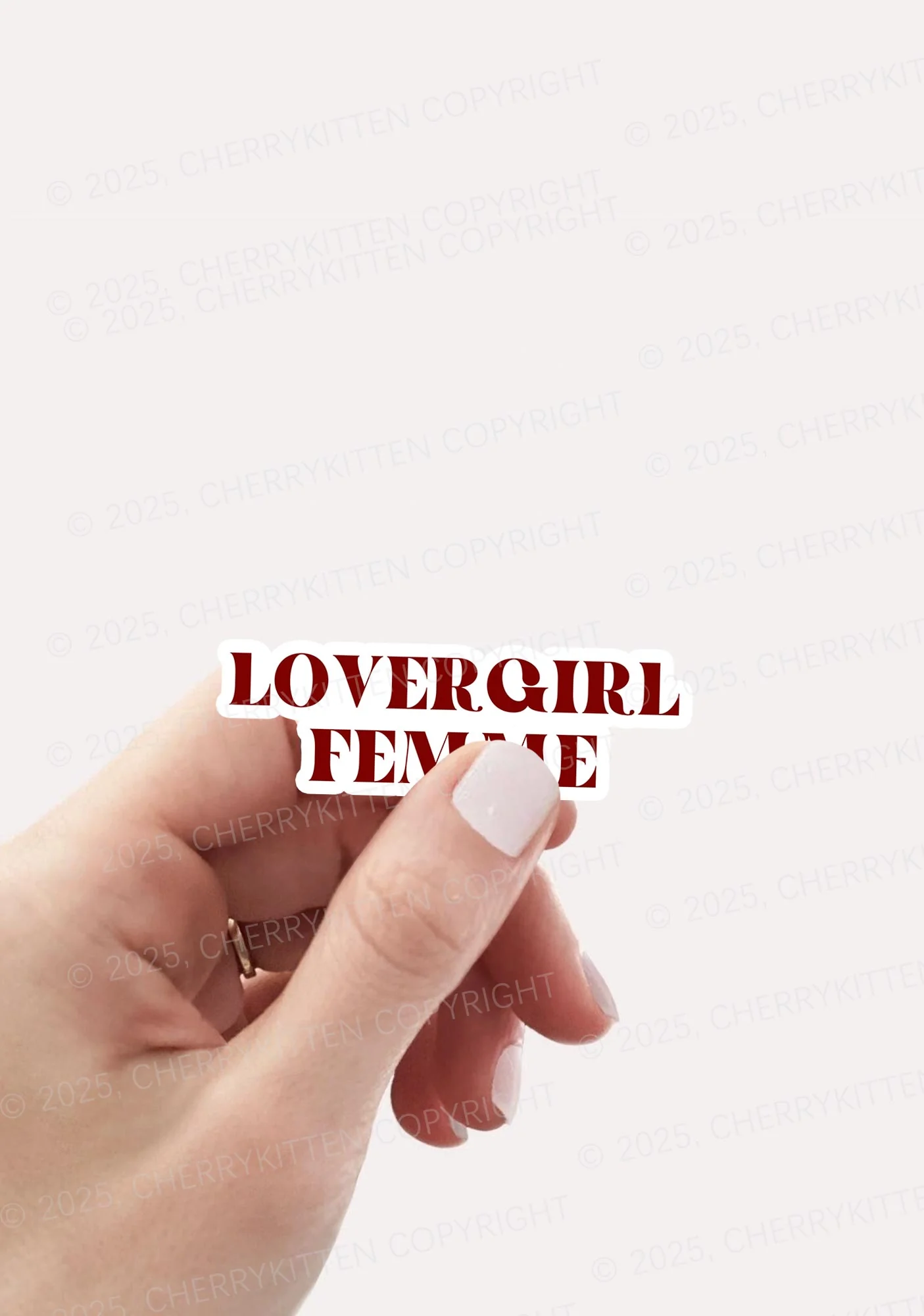 Lovergirl Femme Pride 1Pc Y2K Sticker Cherrykitten - Image 2