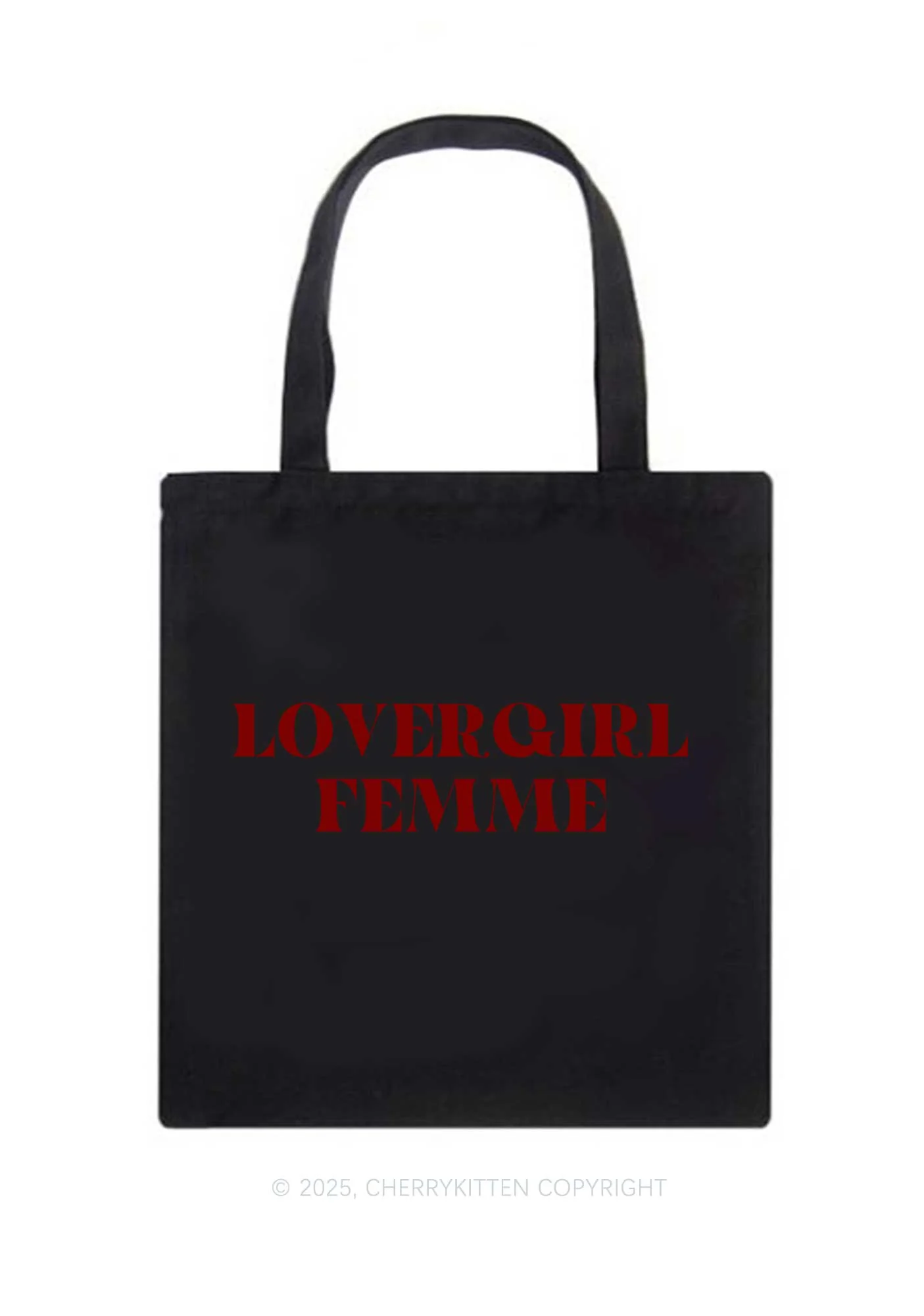 Lovergirl Femme Pride Y2K Canvas Tote Bag Cherrykitten - Image 3