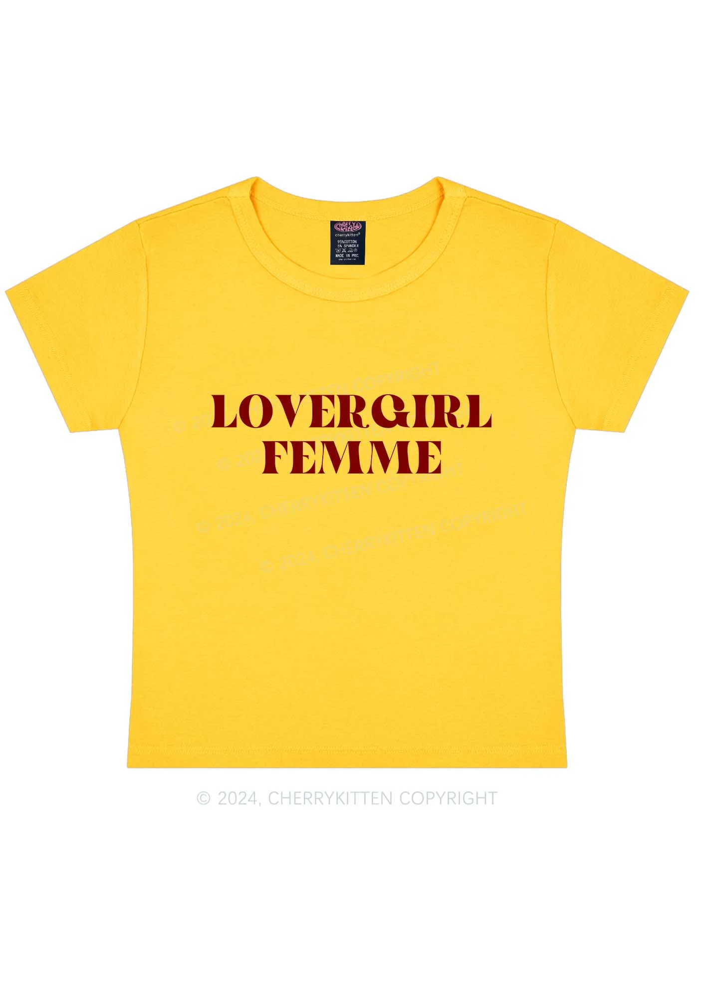 Lovergirl Femme Y2K Baby Tee Cherrykitten - Image 2