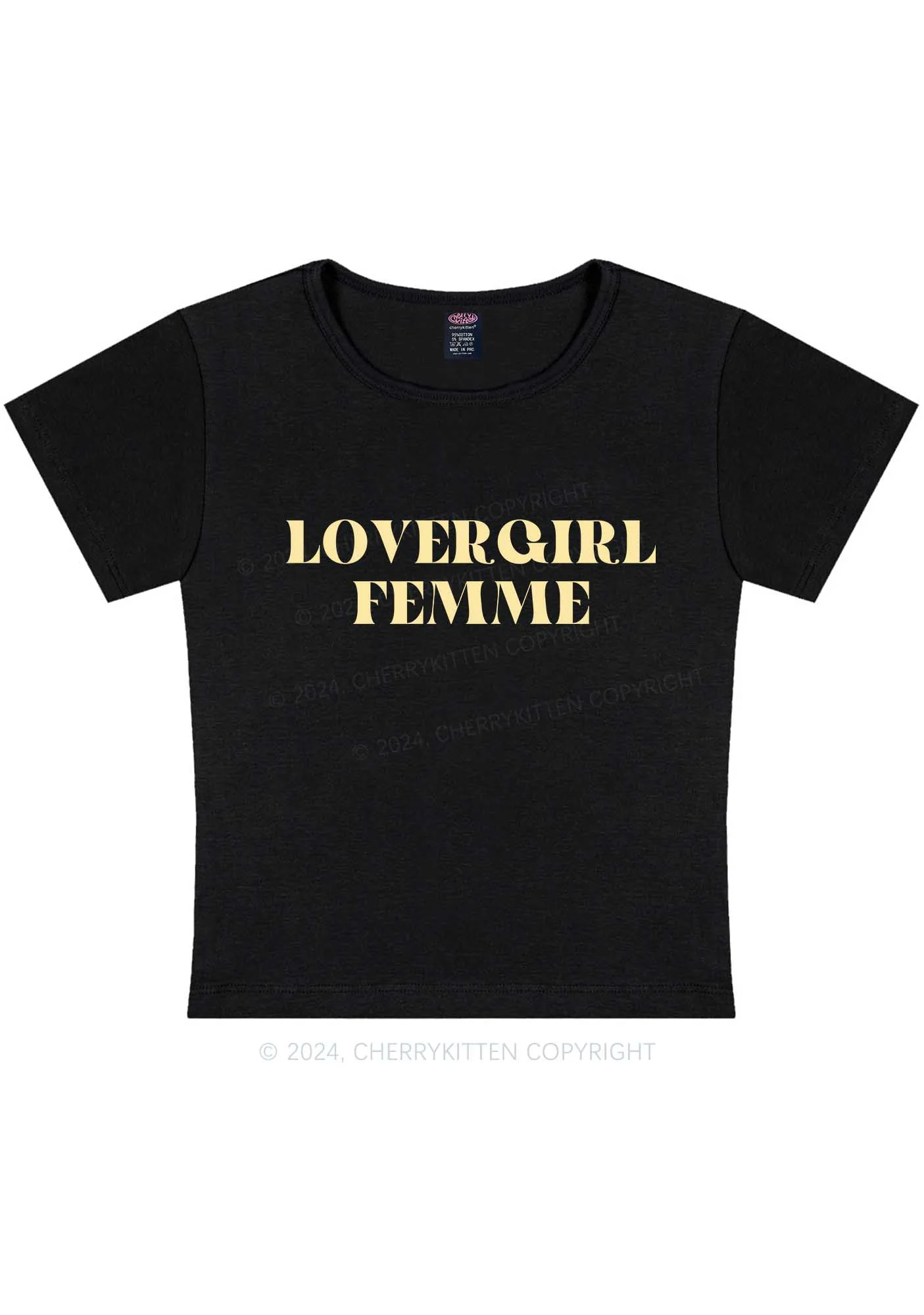 Lovergirl Femme Y2K Baby Tee Cherrykitten - Image 9