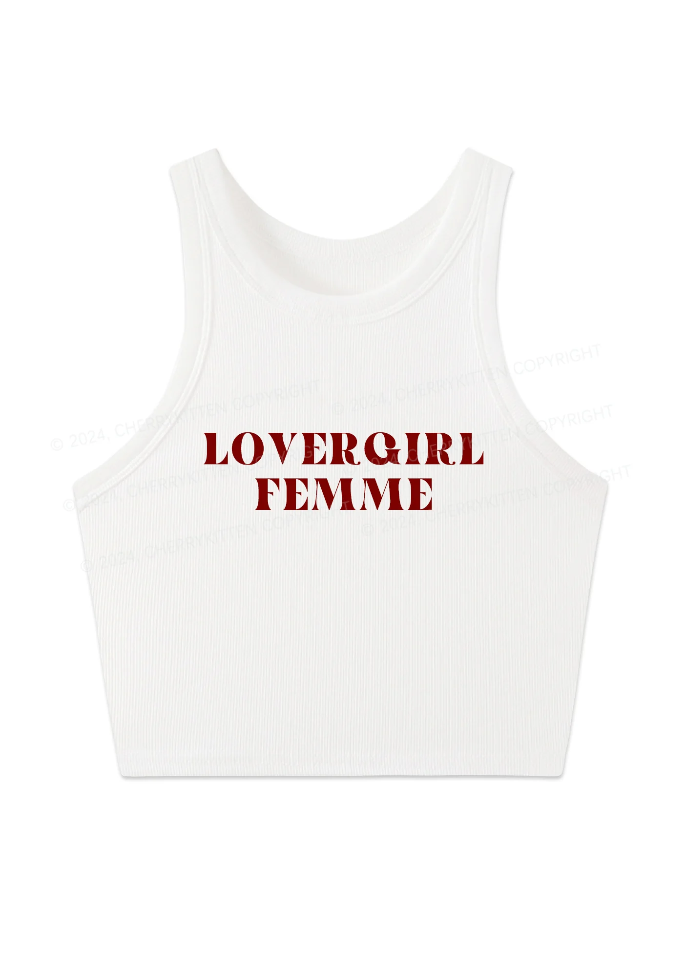Lovergirl Femme Y2K Crop Tank Top Cherrykitten - Image 2