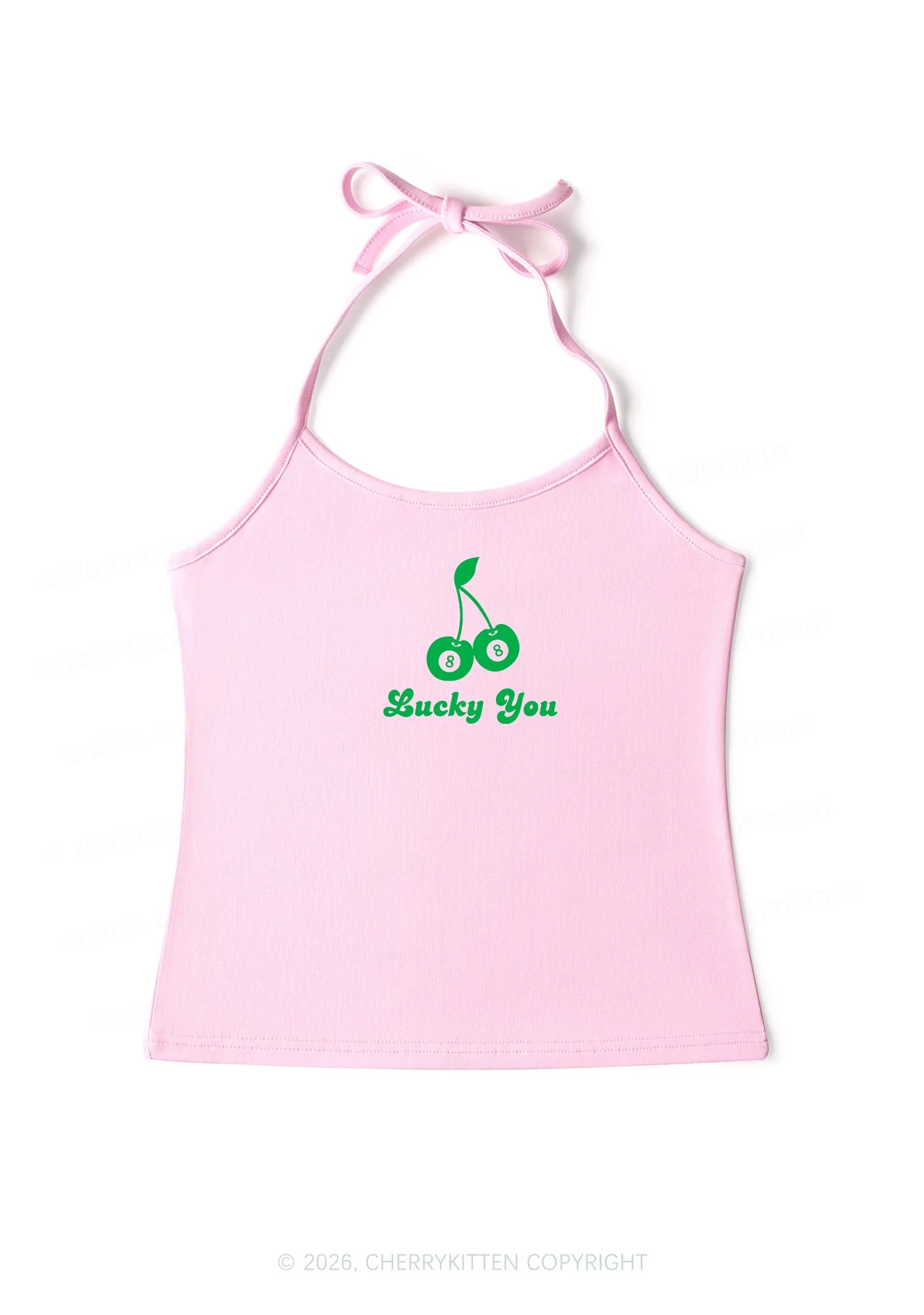 Lucky Eight St Patricks Y2K Halter Neck Cami Cherrykitten - Image 5